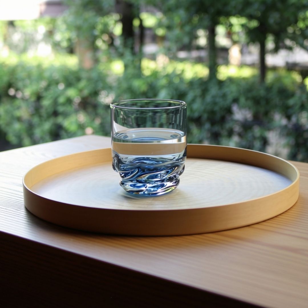 ロックグラス ペア | 能登藍 のとブルー | 流 | 能登島ガラス工房