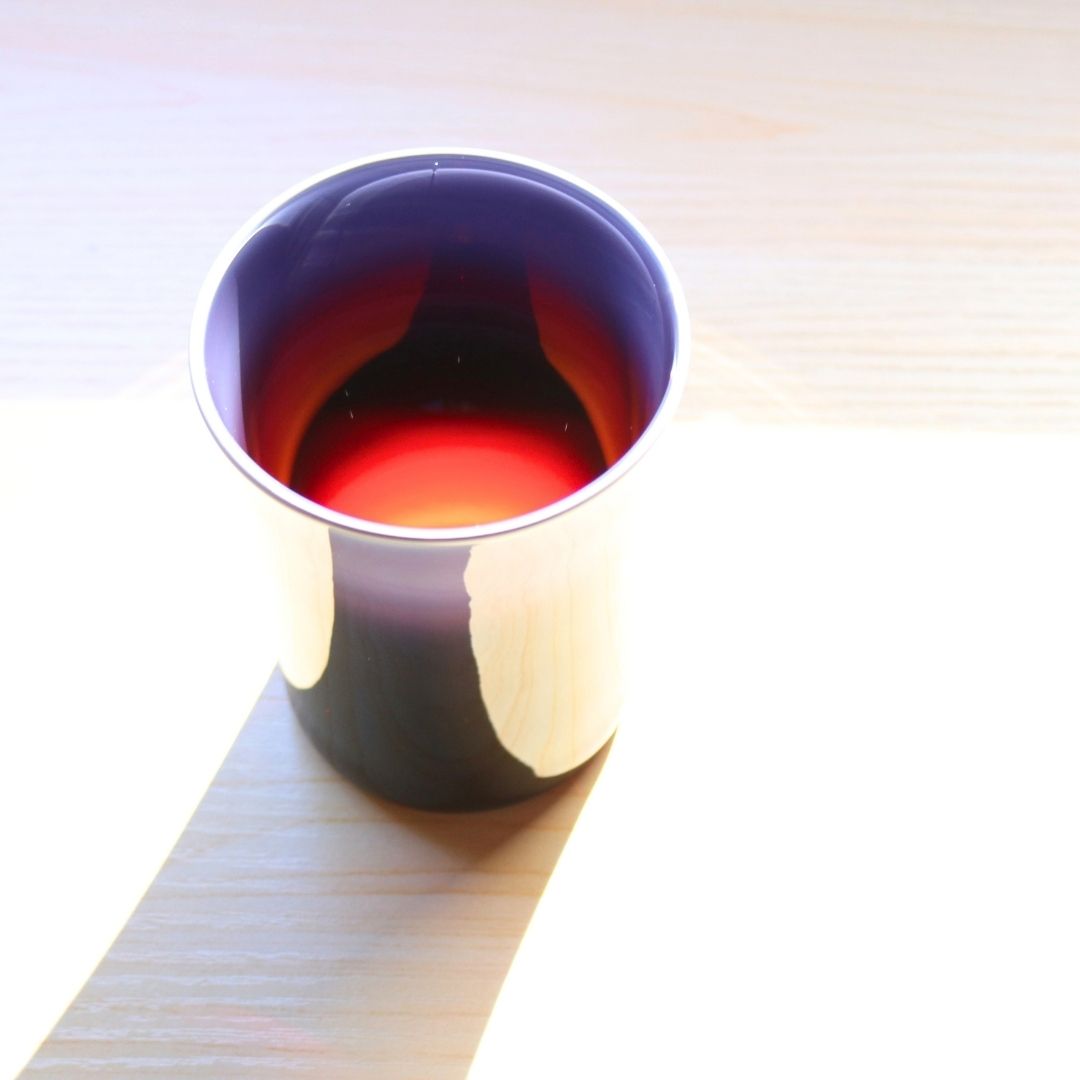 焼酎グラス | Hotto-G 耐熱燿変ガラス | アンバー | 能登島ガラス工房　
