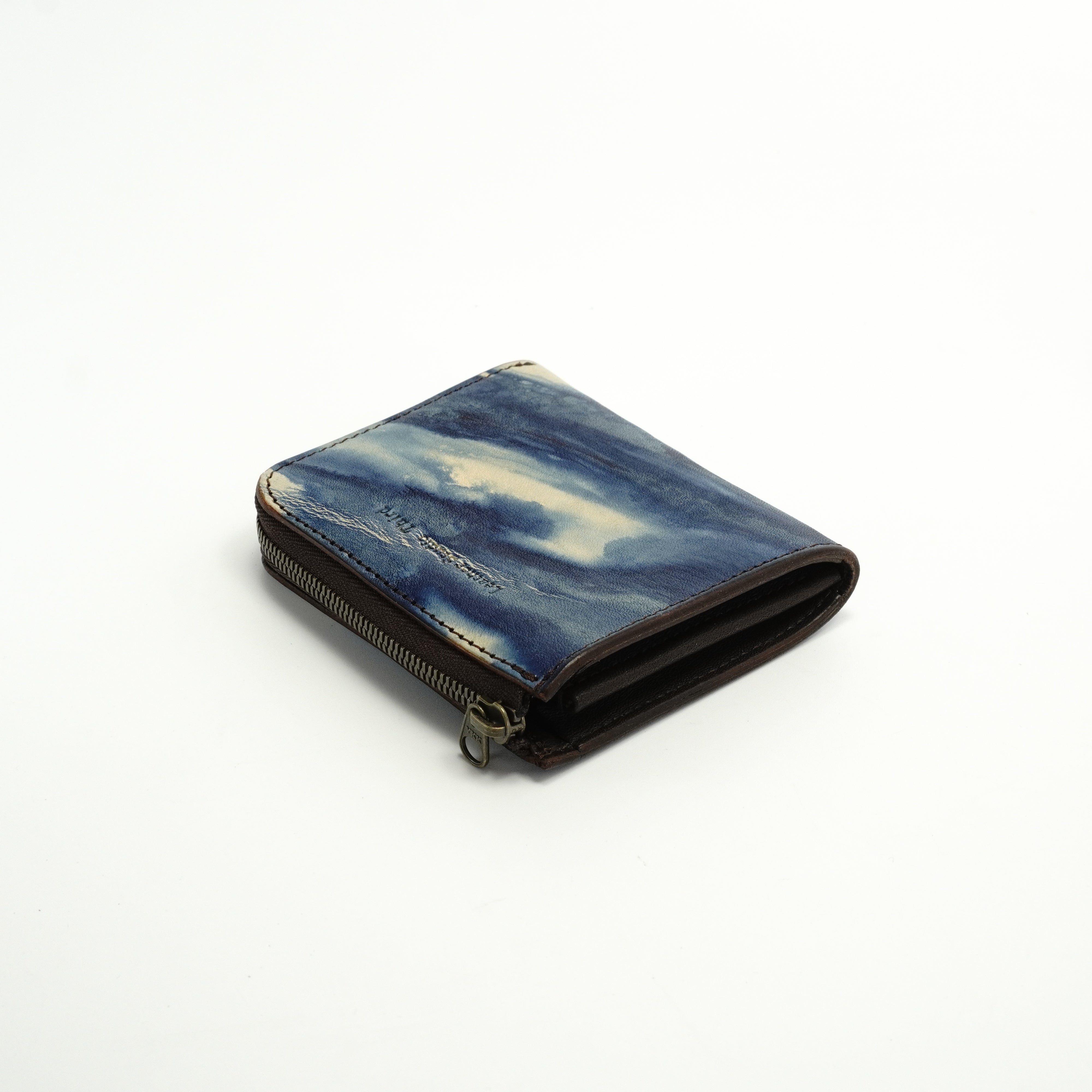 福山レザー コンパクト財布 | レジェ | 瀬戸内の空 薄藍 | サード