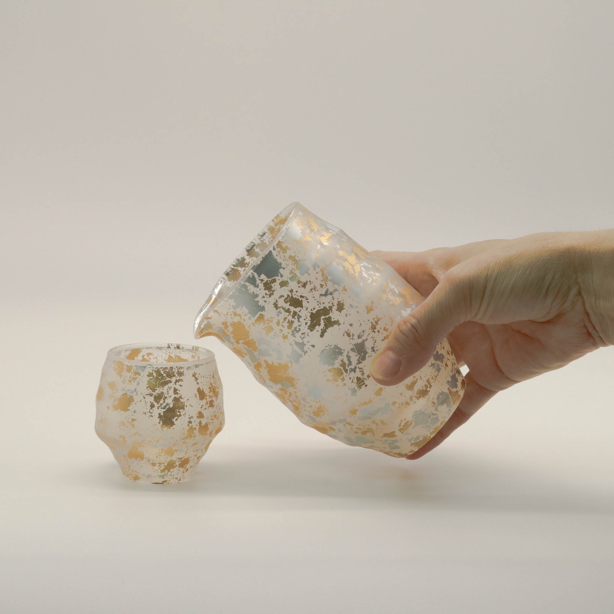 山中塗  酒器 | 喜箔グラス | 二合片口 | ウチキ