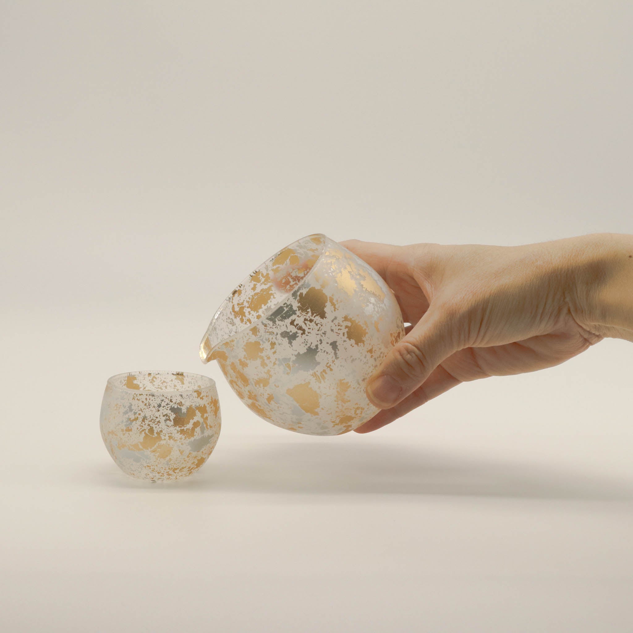 山中塗  酒器 | 喜箔グラス | 一合片口 | ウチキ