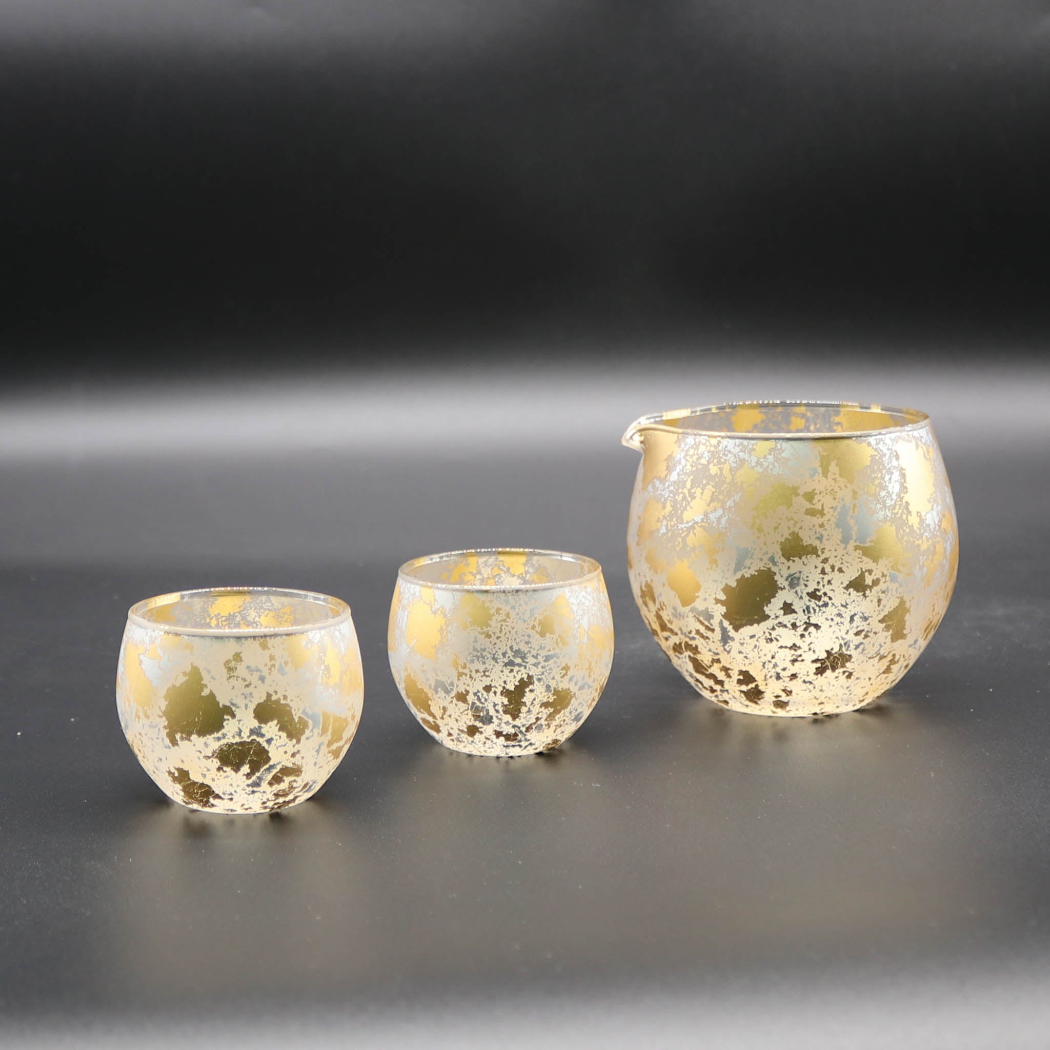 山中塗  酒器 | 喜箔グラス | 一合酒器セット | ウチキ