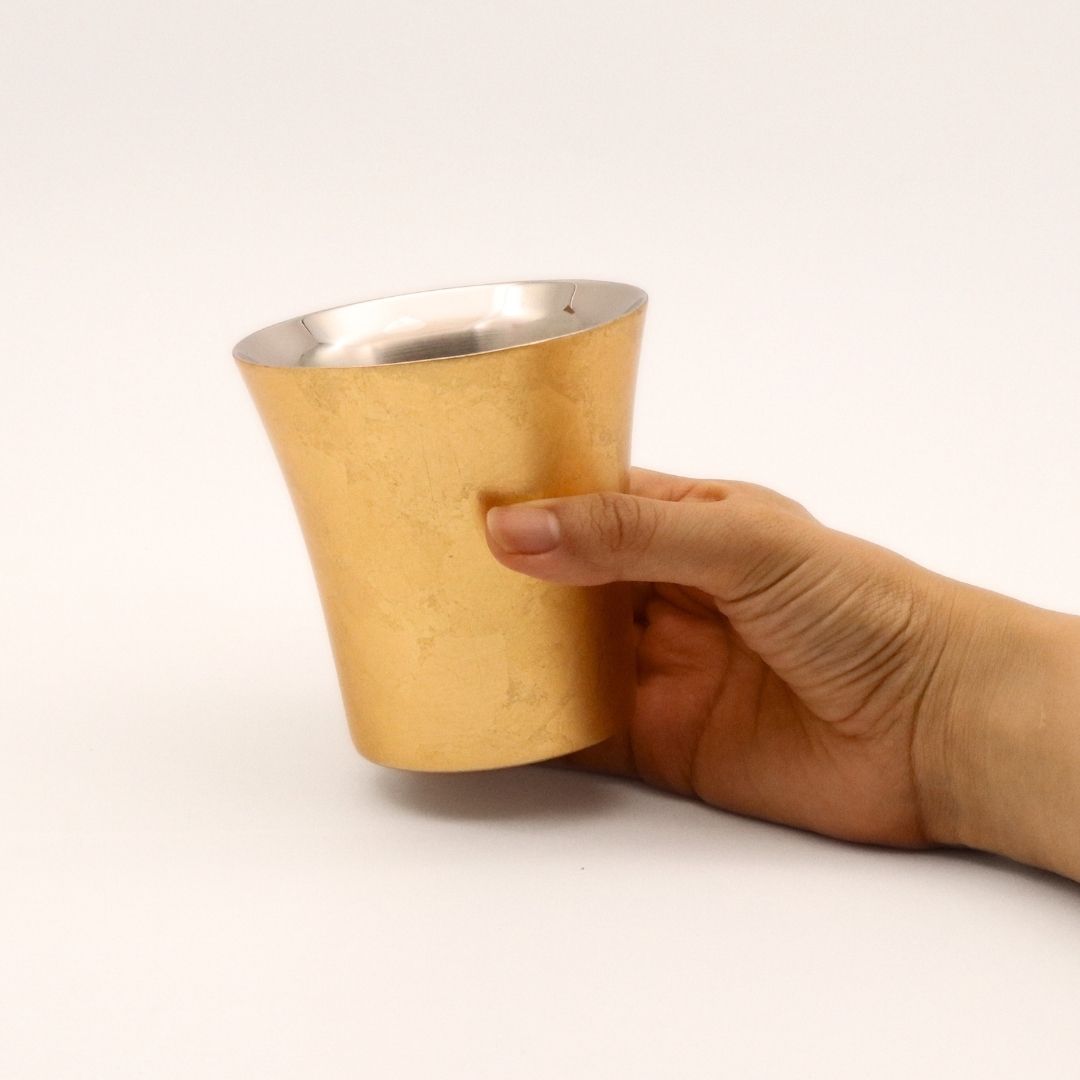 山中塗 カップ | 漆磨 | 箔衣 2重バーボンカップ | ウチキ