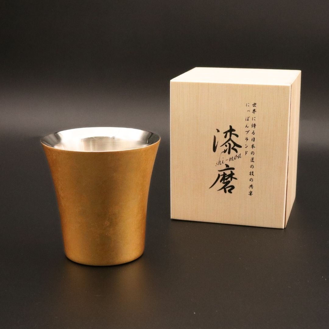 山中塗 カップ | 漆磨 | 箔衣 2重バーボンカップ | ウチキ