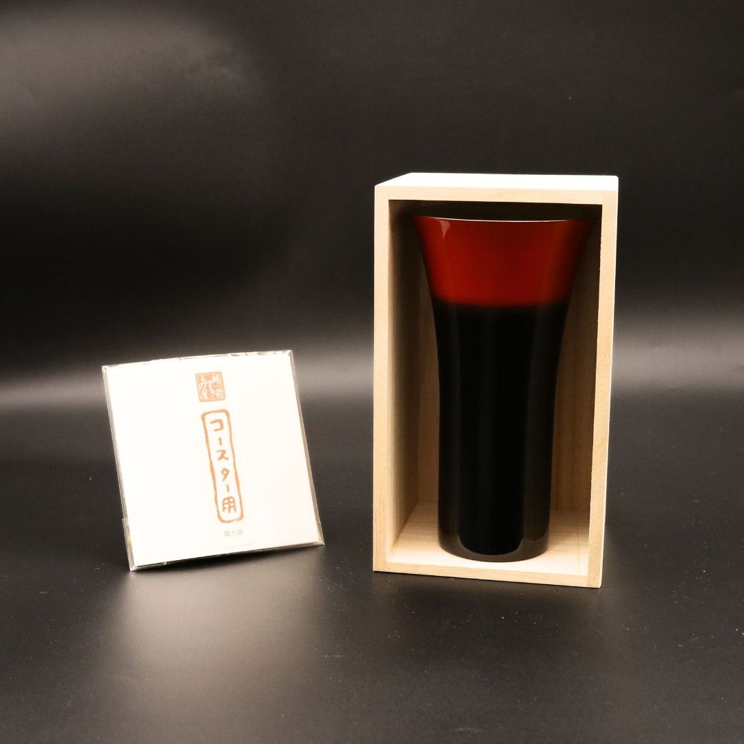 山中塗 カップ | 漆磨 | 黒彩 シングルカップL | ウチキ