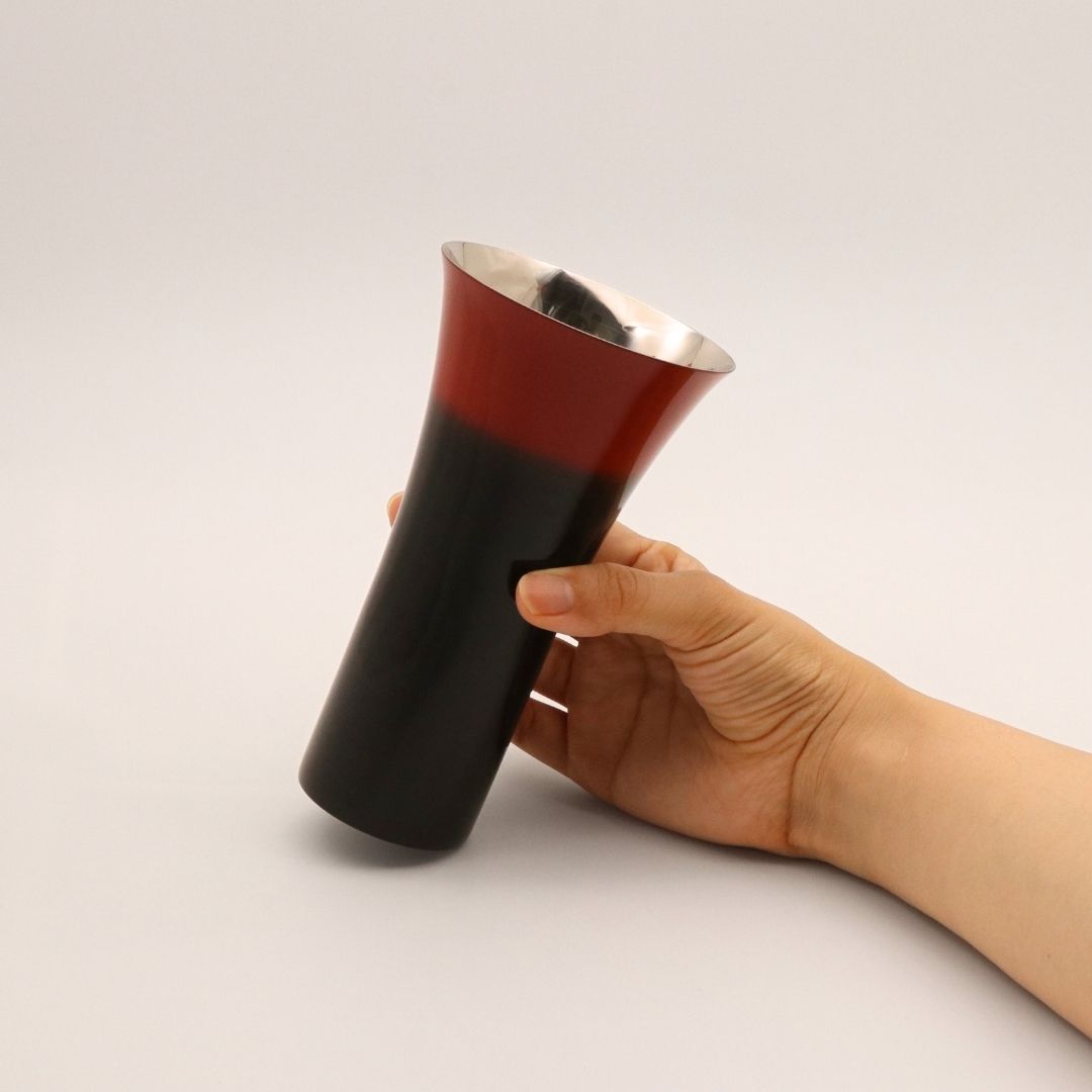 山中塗 カップ | 漆磨 | 黒彩 シングルカップL | ウチキ