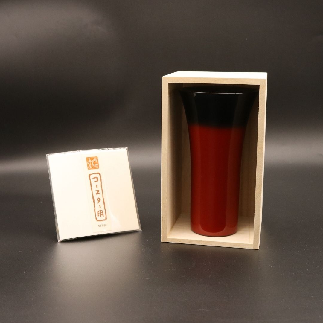山中塗 カップ | 漆磨 | 赤彩 シングルカップL | ウチキ