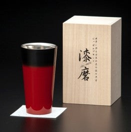 山中塗 カップ | 漆磨 | 赤彩 2重ストレートカップ | ウチキ