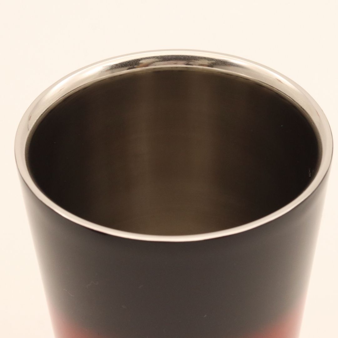 山中塗 カップ | 漆磨 | 赤彩 2重ストレートカップ | ウチキ