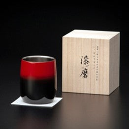 山中塗 カップ | 漆磨 | 黒彩 2重ロックダルマカップ | ウチキ