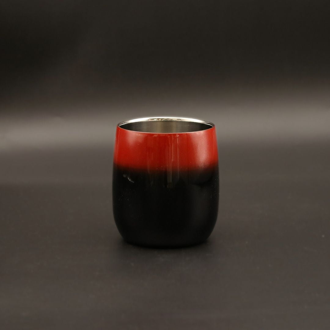 山中塗 カップ | 漆磨 | 黒彩 2重ロックダルマカップ | ウチキ