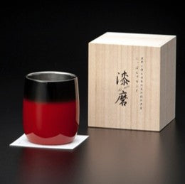 山中塗 カップ | 漆磨 | 赤彩 2重ロックダルマカップ | ウチキ