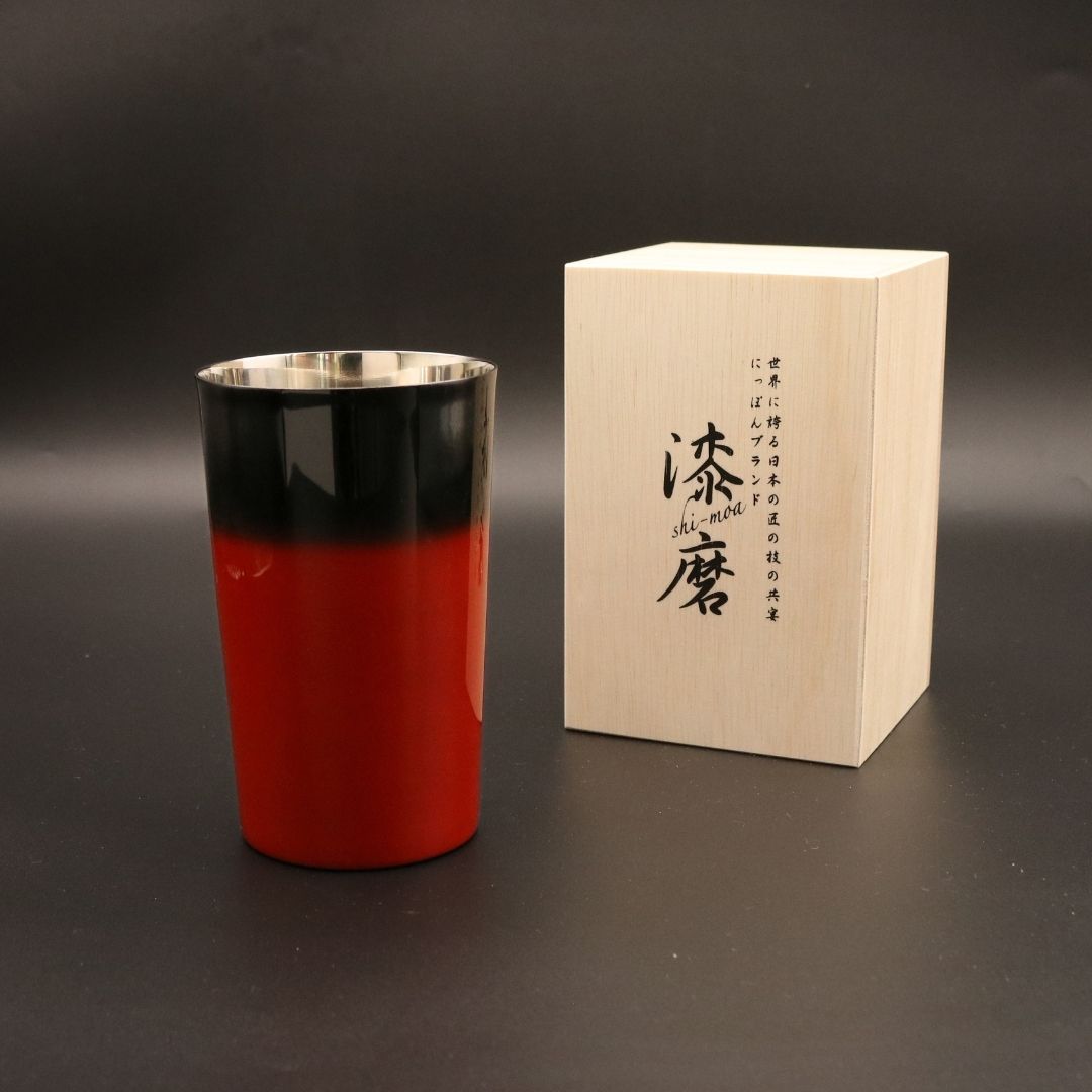 山中塗 カップ | 漆磨 | 赤彩 2重ハイボールカップ | ウチキ