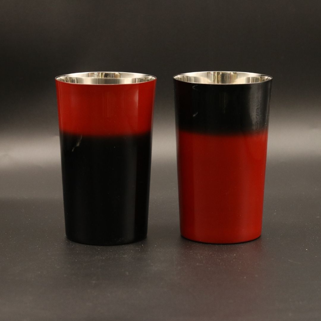 山中塗 カップ | 漆磨 | 赤彩 2重ハイボールカップ | ウチキ