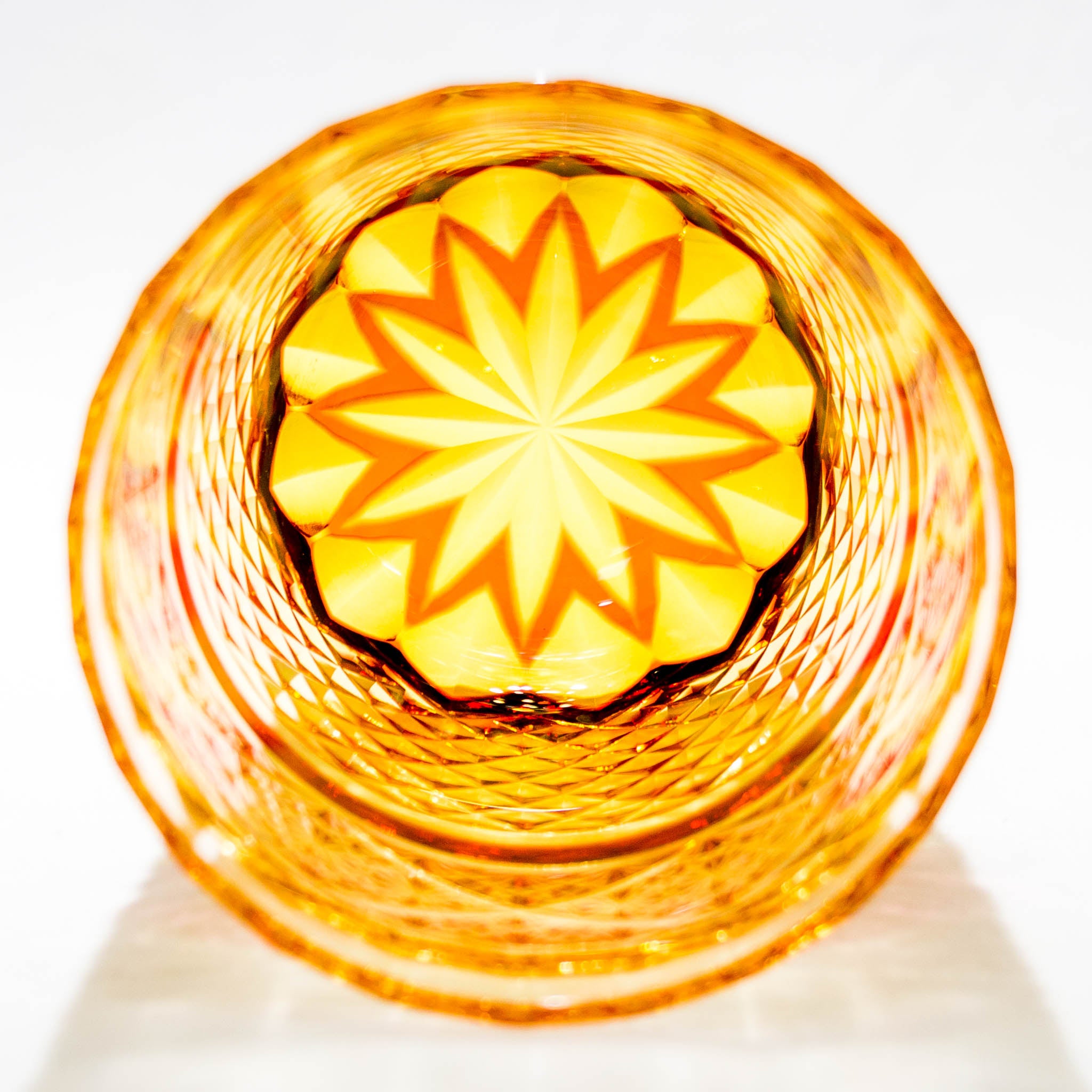 小樽切子 オールドグラス | 燦 | 金赤琥珀 | 深川硝子工芸