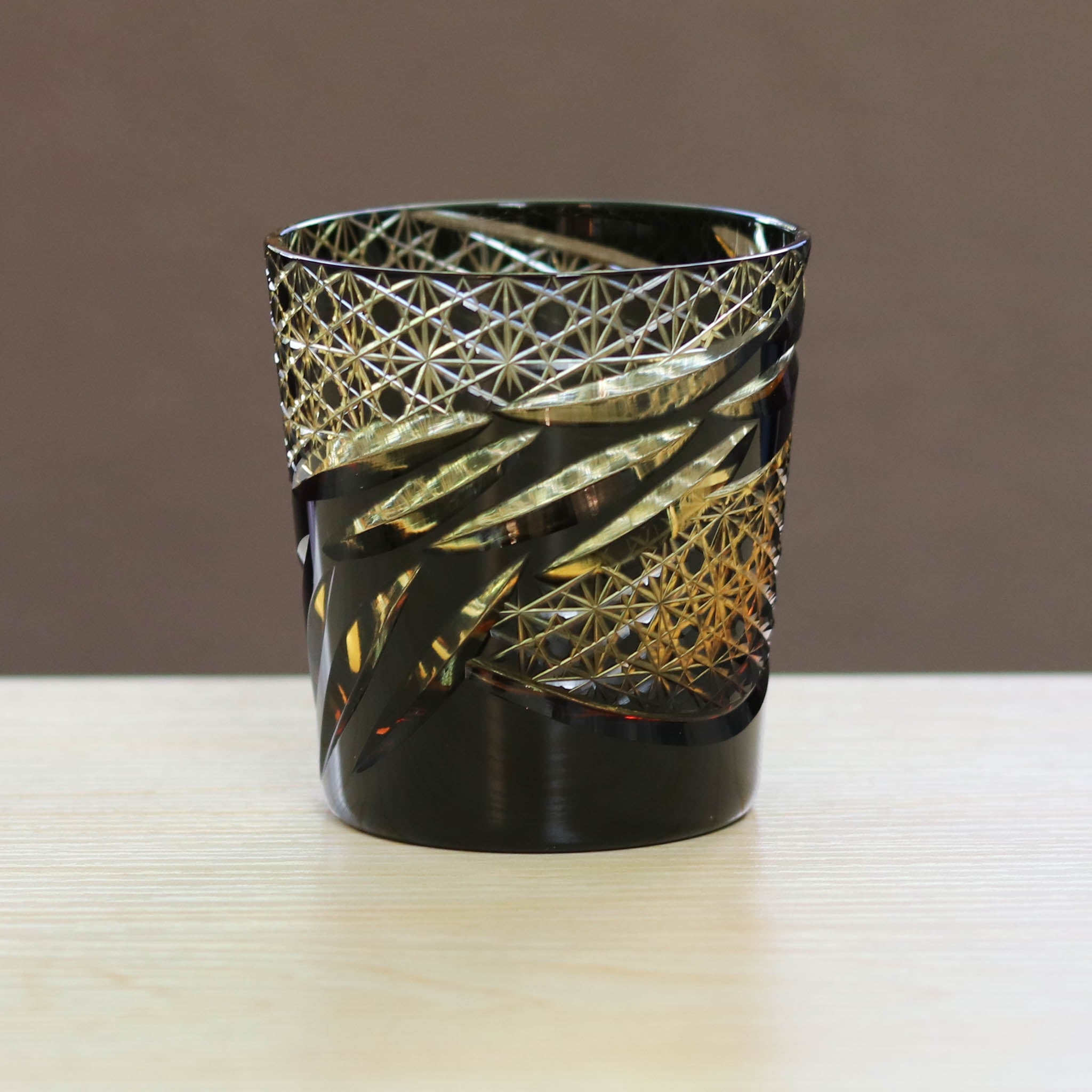 小樽切子 オールドグラス | 雅 | 黒琥珀 | 深川硝子工芸