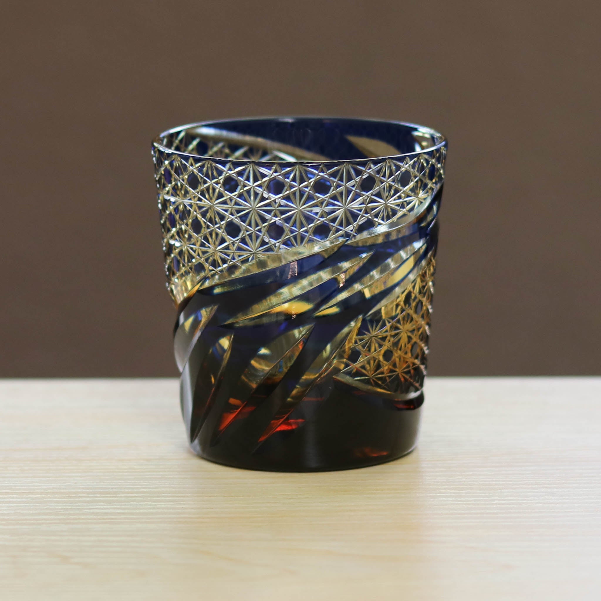 小樽切子 オールドグラス | 雅 | 瑠璃琥珀 | 深川硝子工芸