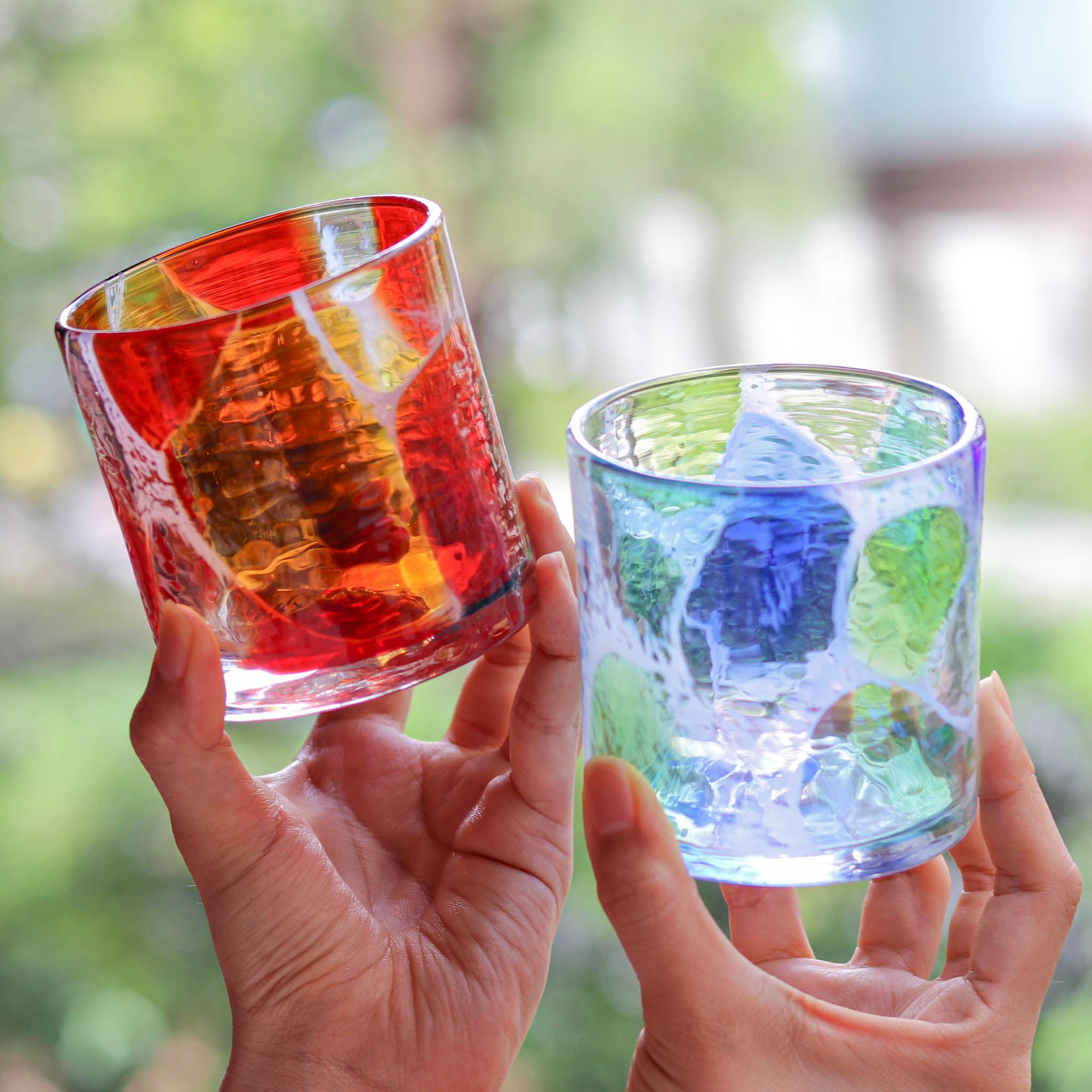 琉球ガラス ロックグラス | 海想グラス | 赤