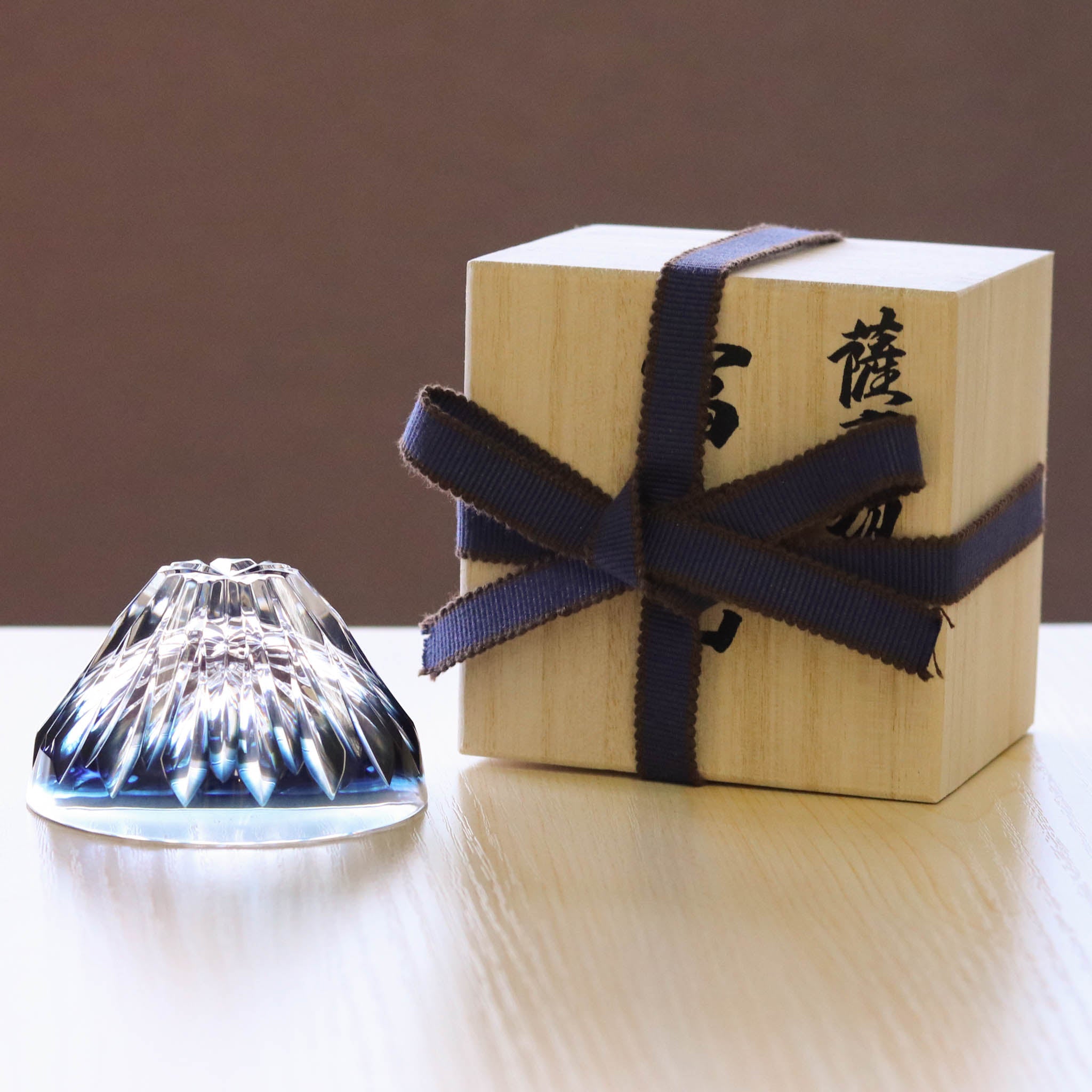 薩摩切子 盃 | 富士山  | 選べる２色 |薩摩びーどろ工芸