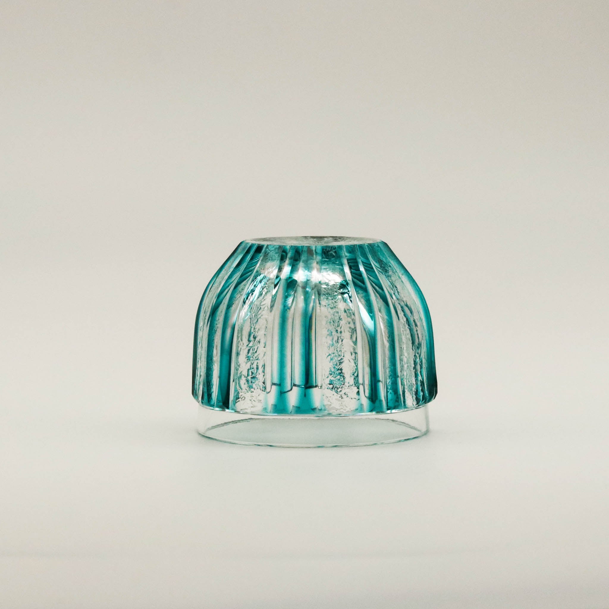 薩摩切子 にかわ猪口 | 緑 | 薩摩びーどろ工芸