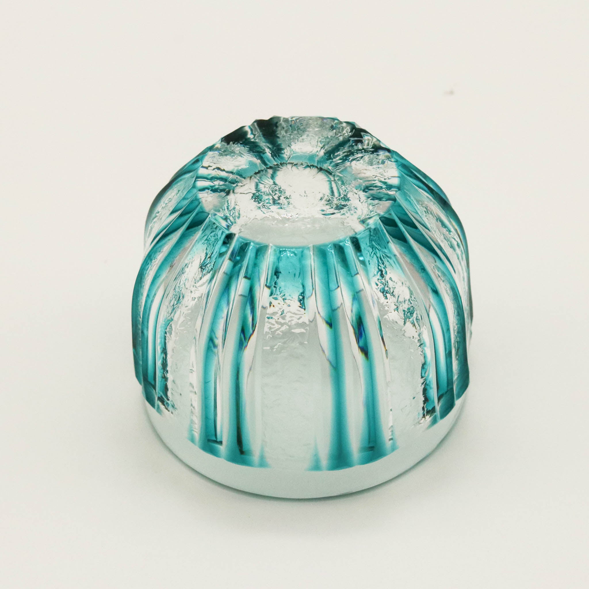 薩摩切子 にかわ猪口 | 緑 | 薩摩びーどろ工芸