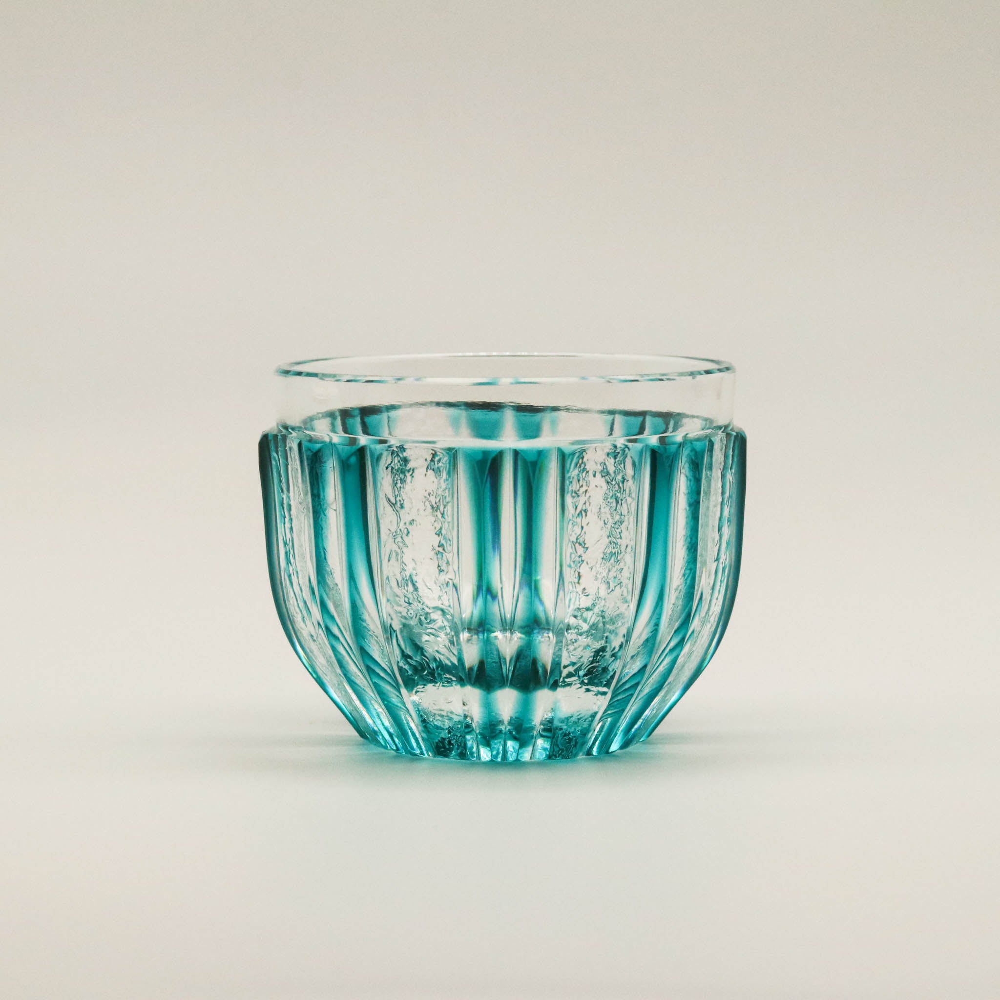 薩摩切子 にかわ猪口 | 緑 | 薩摩びーどろ工芸