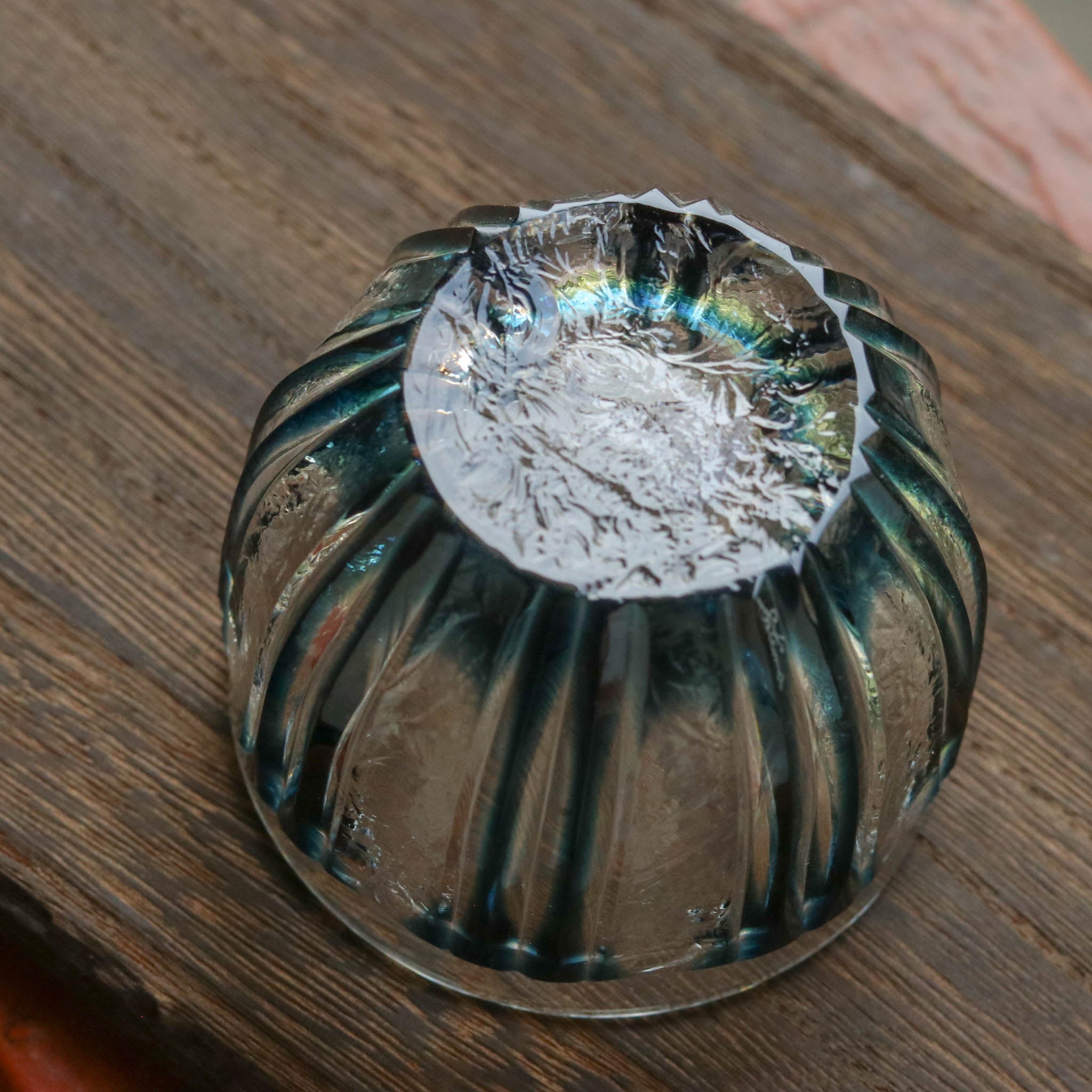 薩摩切子 にかわ猪口 | 藍 | 薩摩びーどろ工芸