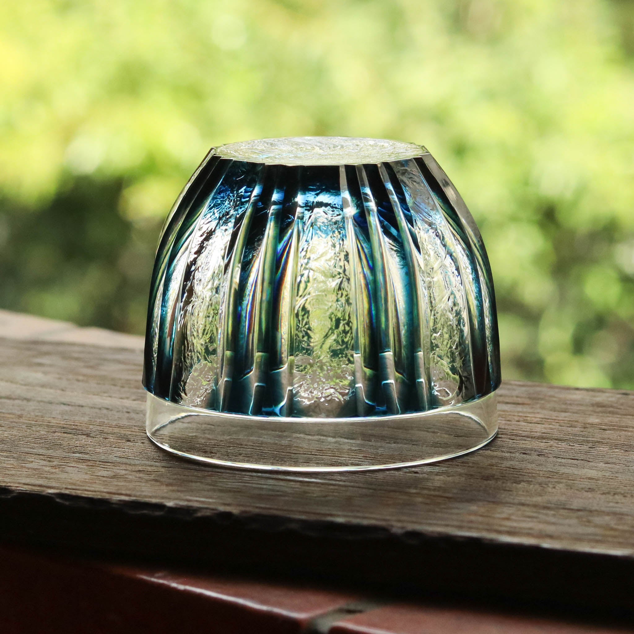 薩摩切子 にかわ猪口 | 藍 | 薩摩びーどろ工芸