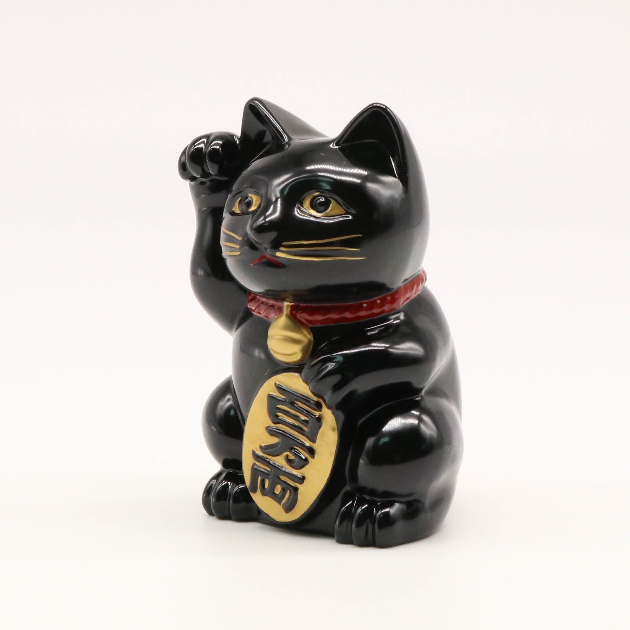 高岡銅器 | 招き猫 | 黒漆・金蒔絵仕上げ | 銀雅堂