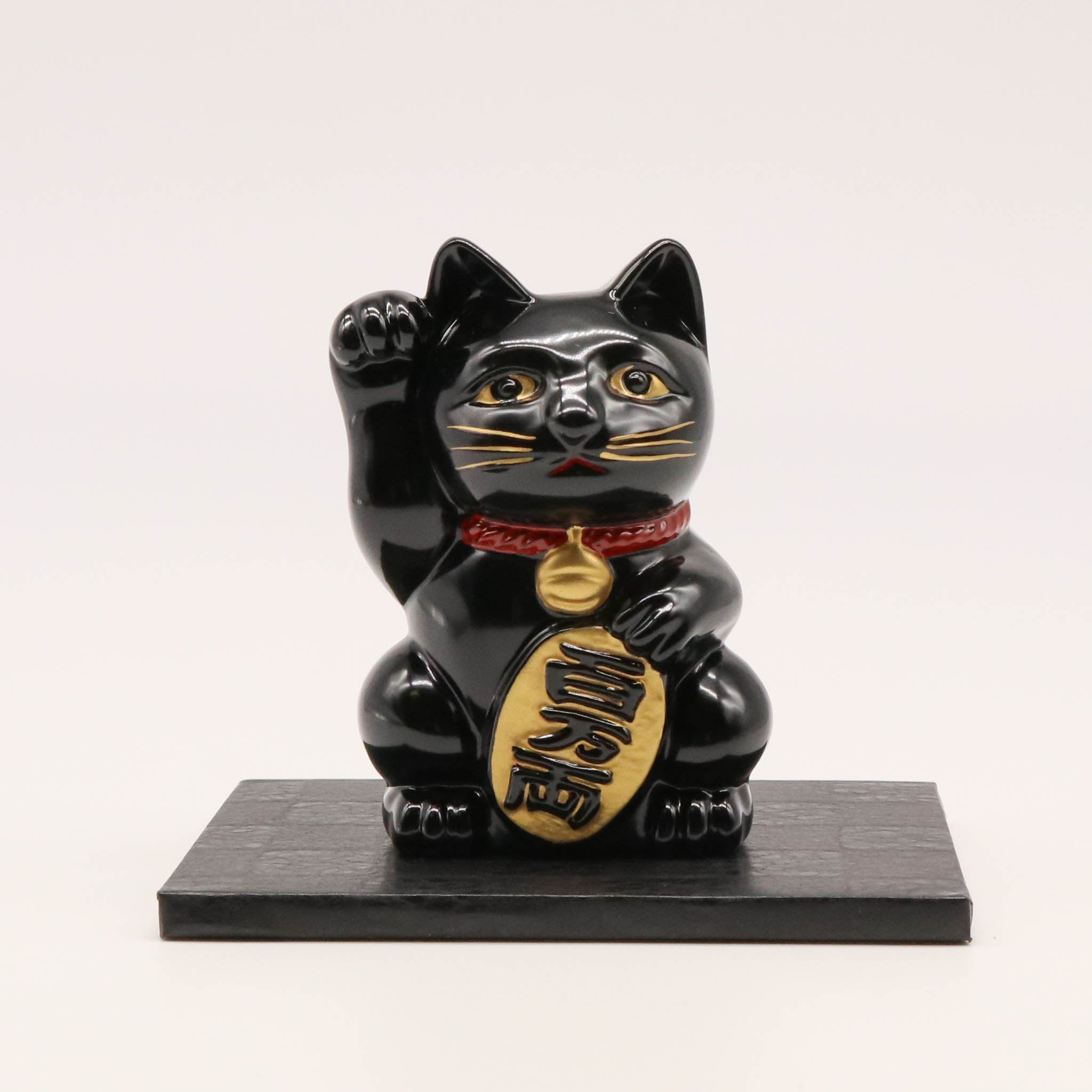 高岡銅器 | 招き猫 | 黒漆・金蒔絵仕上げ | 銀雅堂
