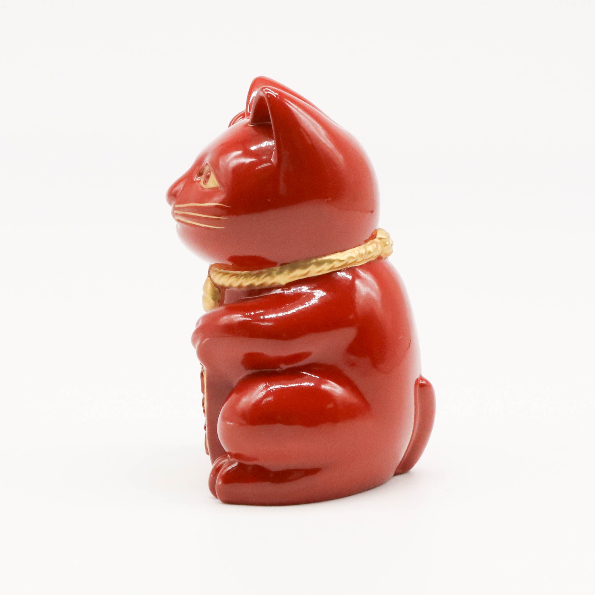 高岡銅器 | 招き猫 | 赤漆・金蒔絵仕上げ | 銀雅堂