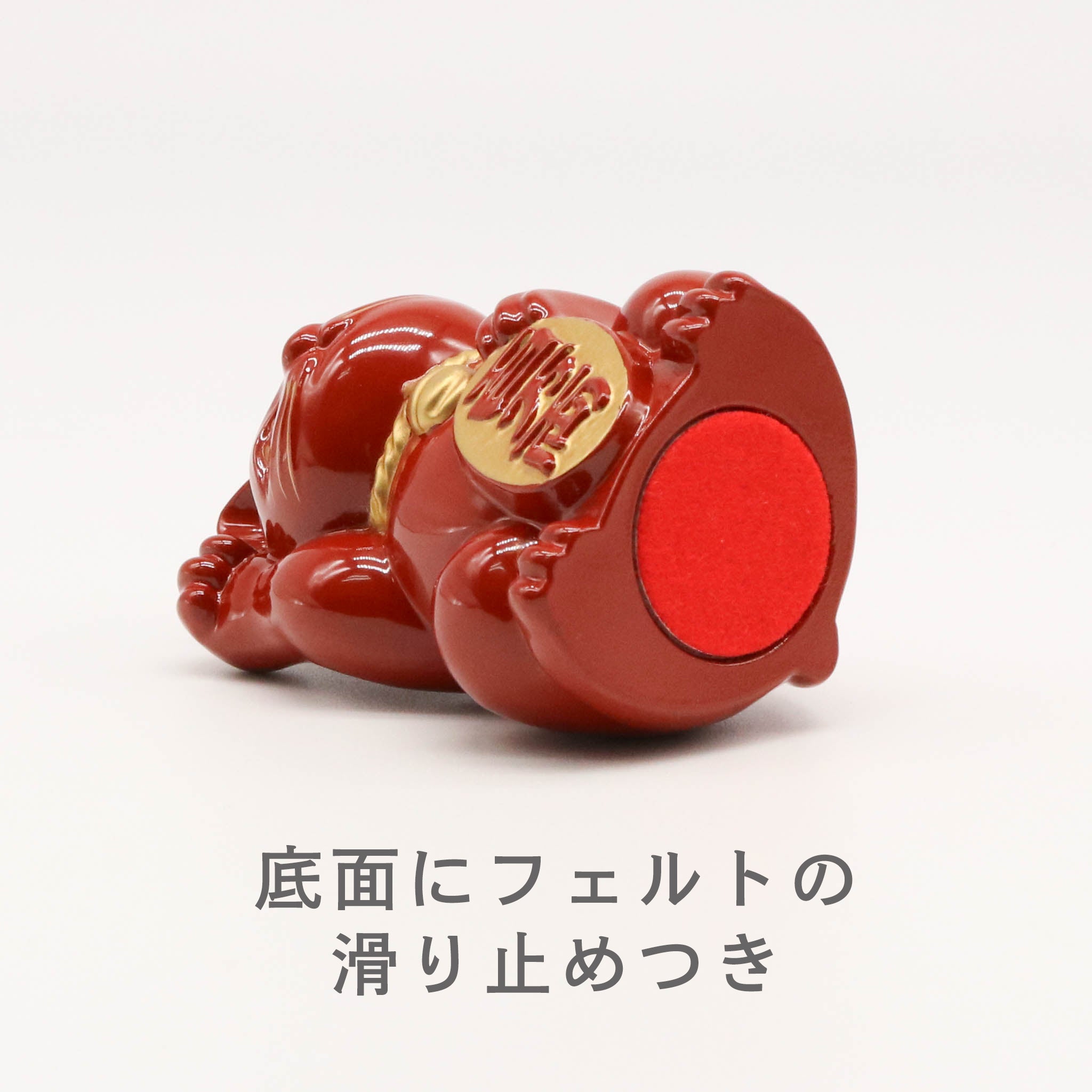 高岡銅器 | 招き猫 | 赤漆・金蒔絵仕上げ | 銀雅堂