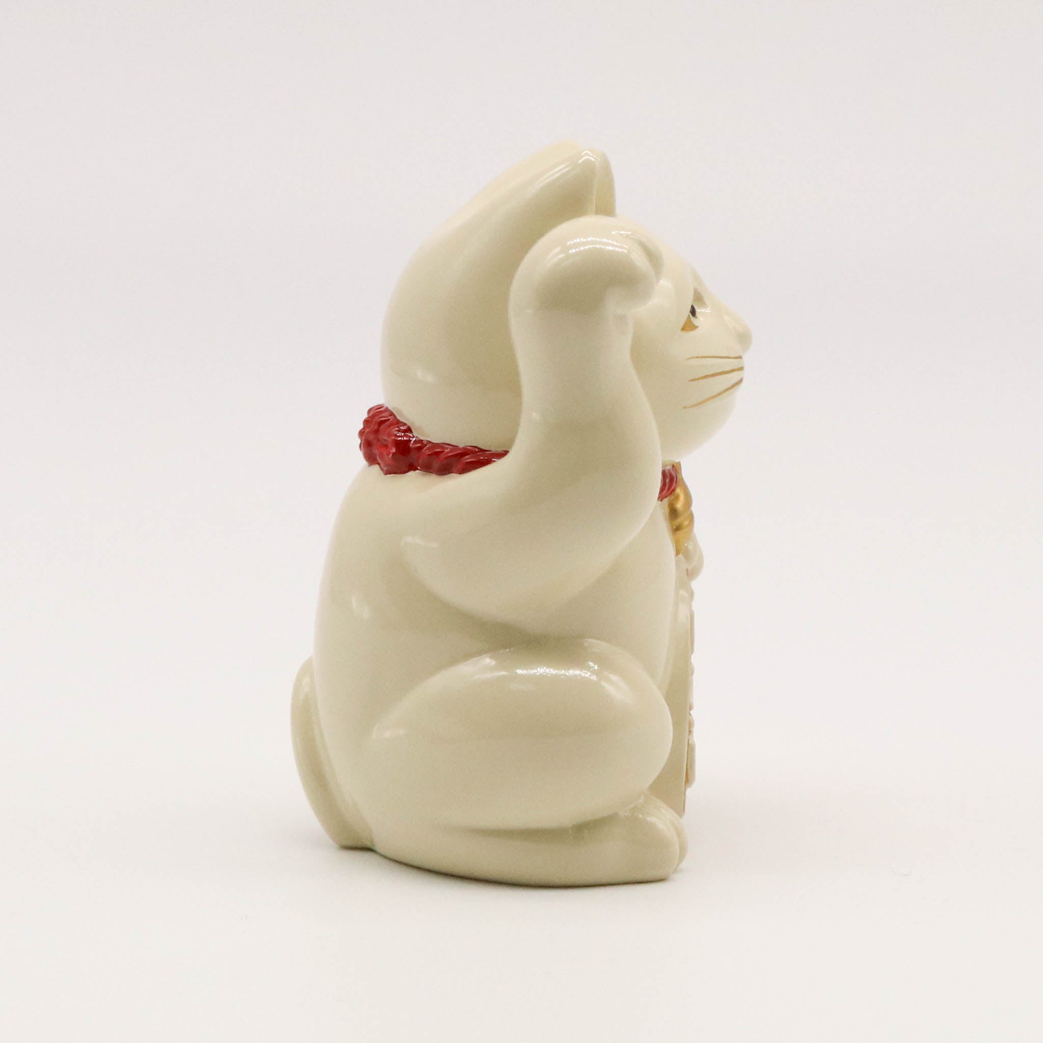 高岡銅器 | 招き猫 | 白漆・金蒔絵仕上げ | 銀雅堂