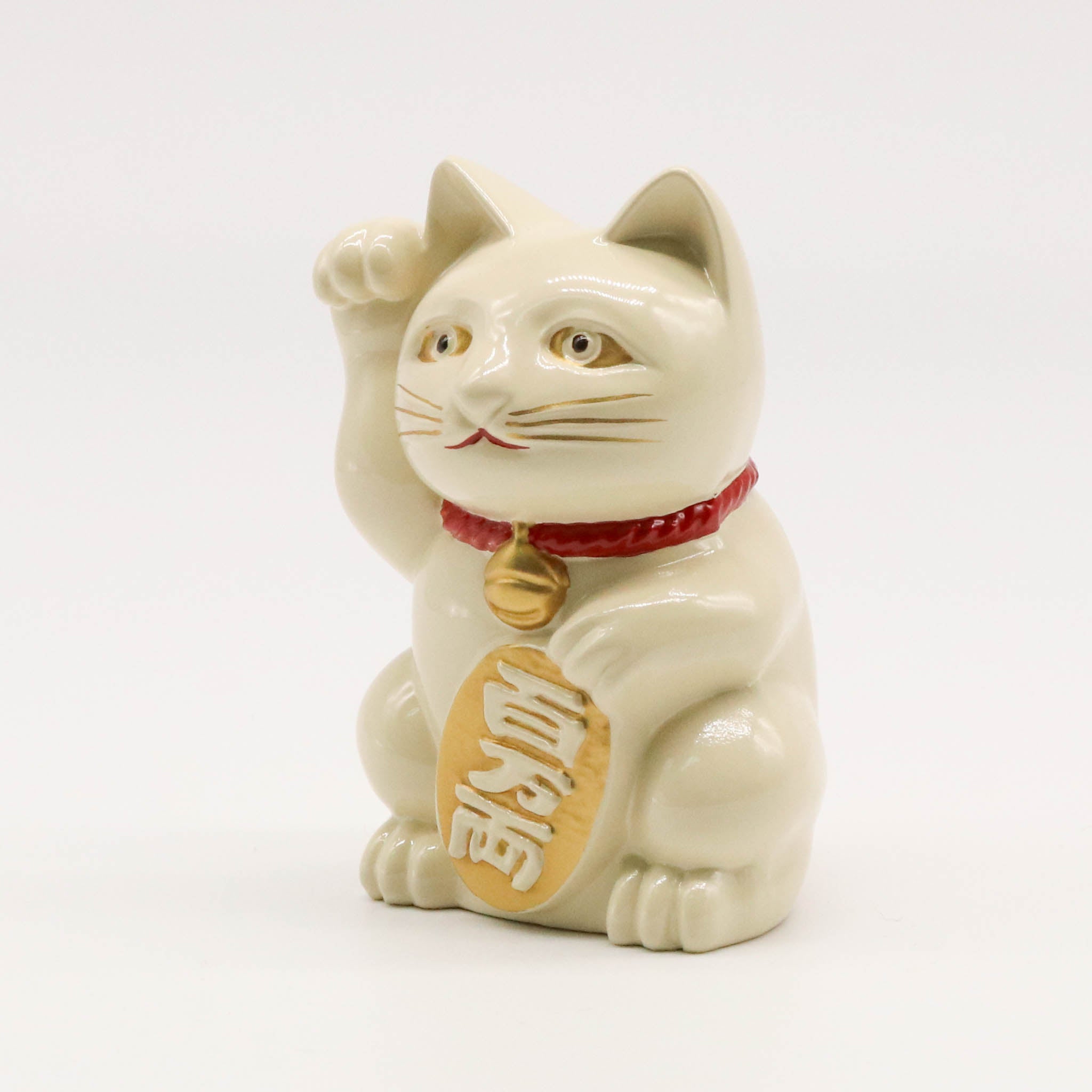 高岡銅器 | 招き猫 | 白漆・金蒔絵仕上げ | 銀雅堂