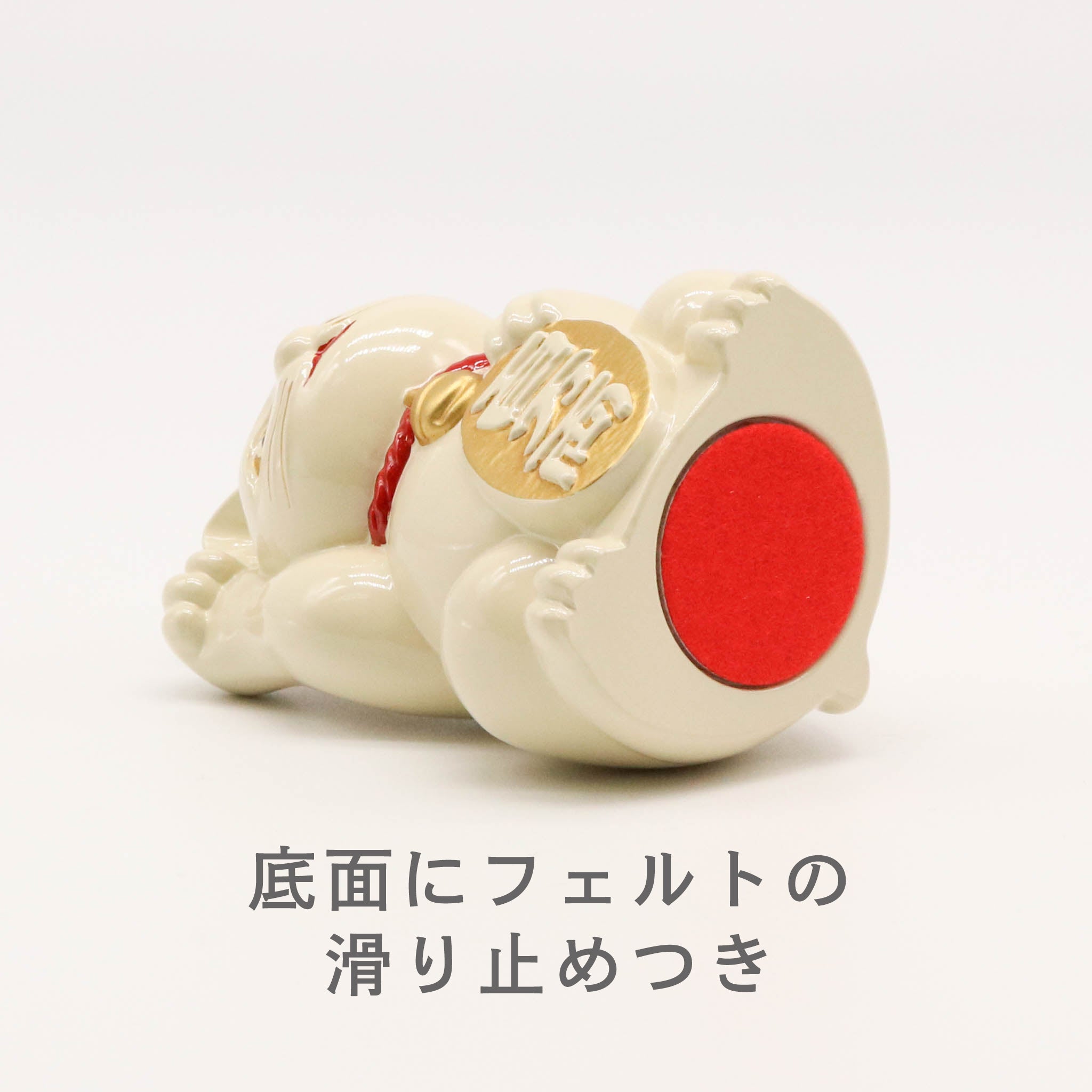 高岡銅器 | 招き猫 | 白漆・金蒔絵仕上げ | 銀雅堂