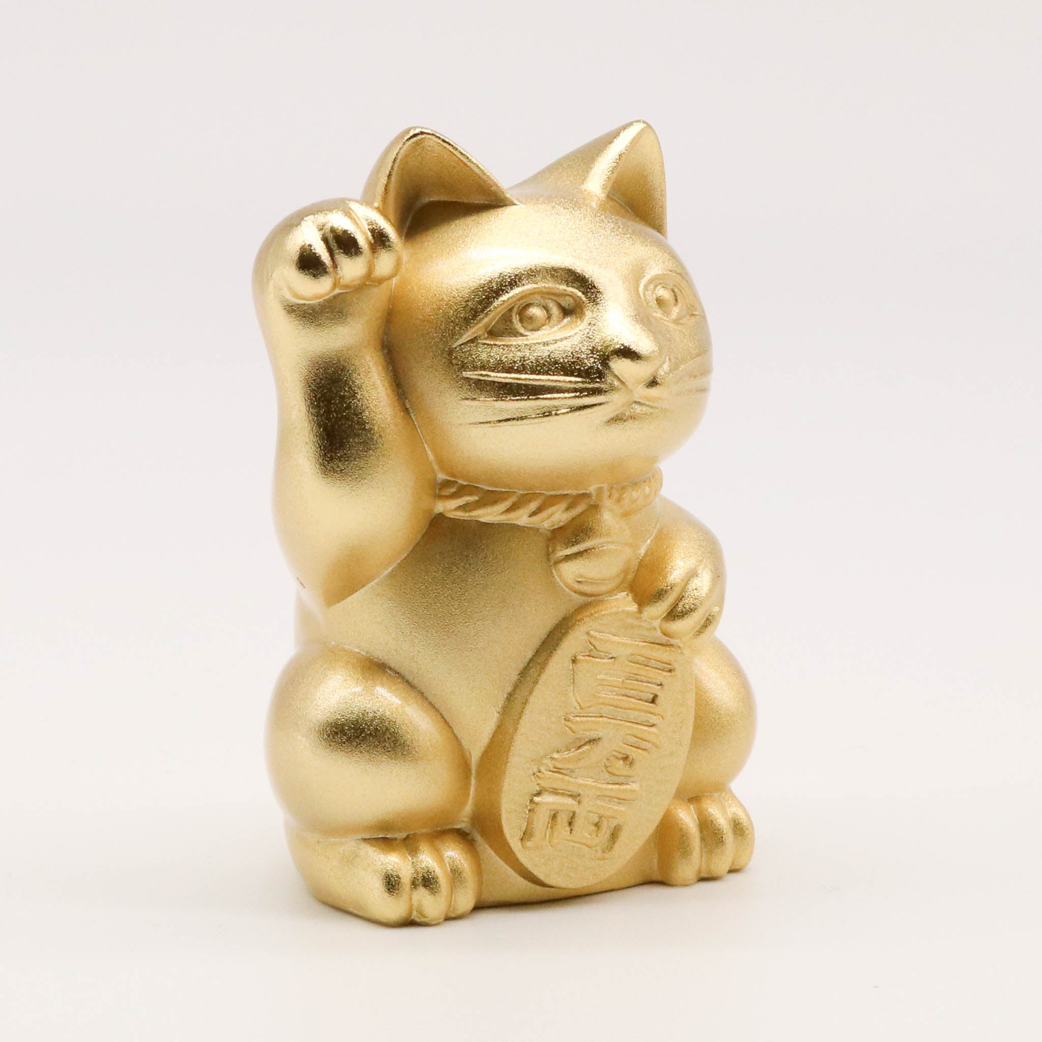 招き猫 陶器製 13号 金 高岡銅器 | 招き猫 | 消金・金蒔絵仕上げ | 銀雅堂