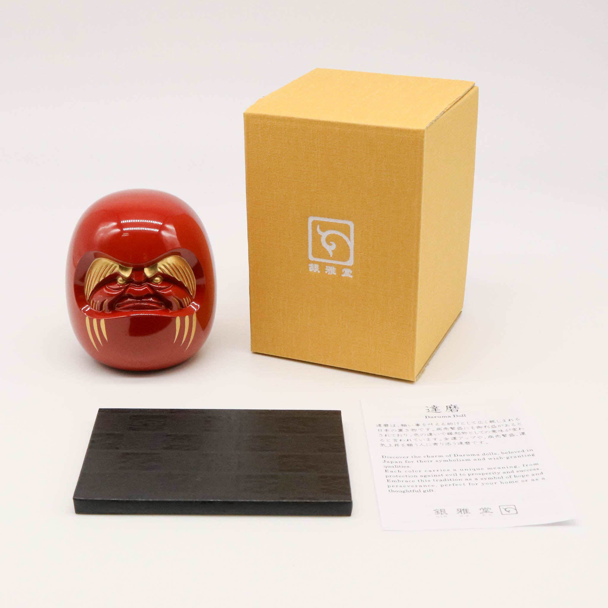 高岡銅器 | 達磨 | 赤漆・金蒔絵仕上げ | 銀雅堂