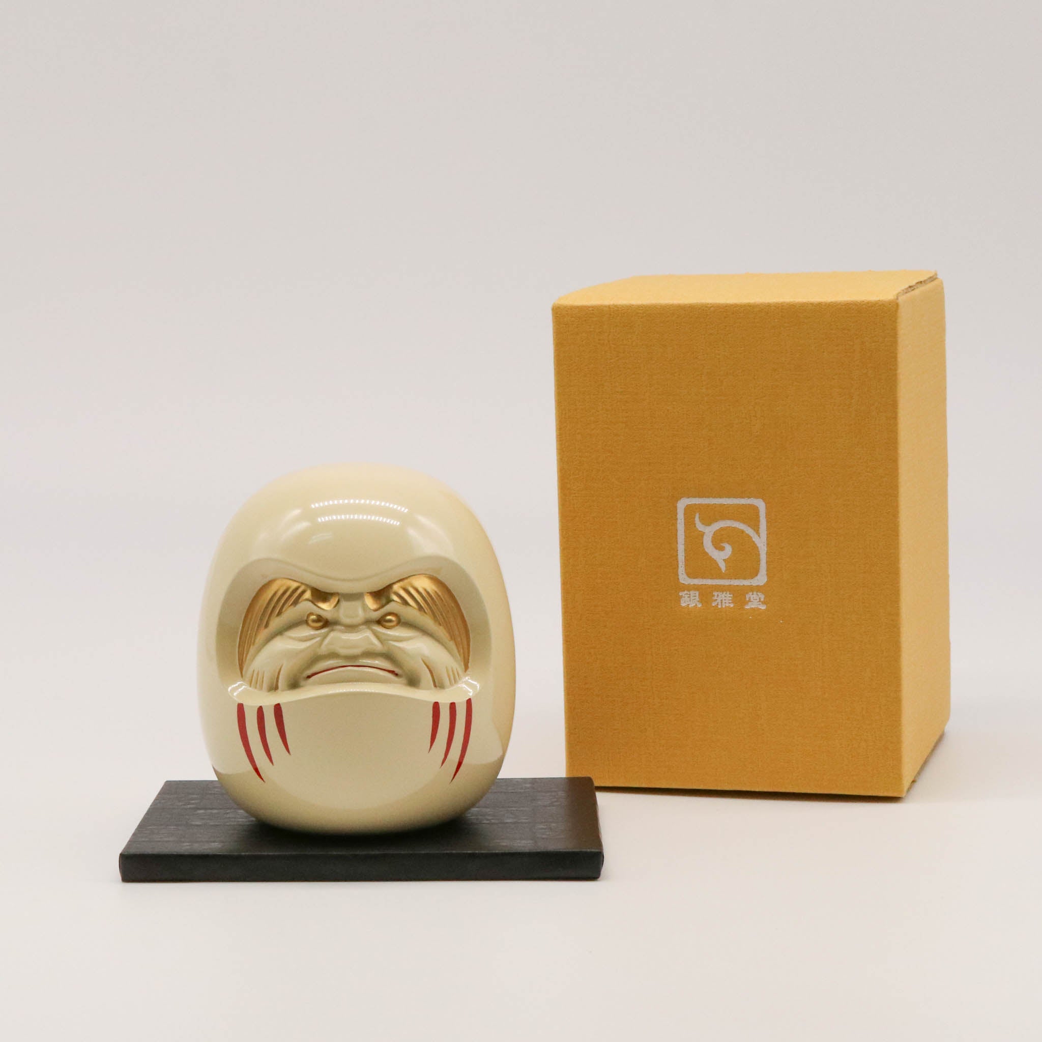 高岡銅器 | 達磨 | 白漆・金蒔絵仕上げ | 銀雅堂