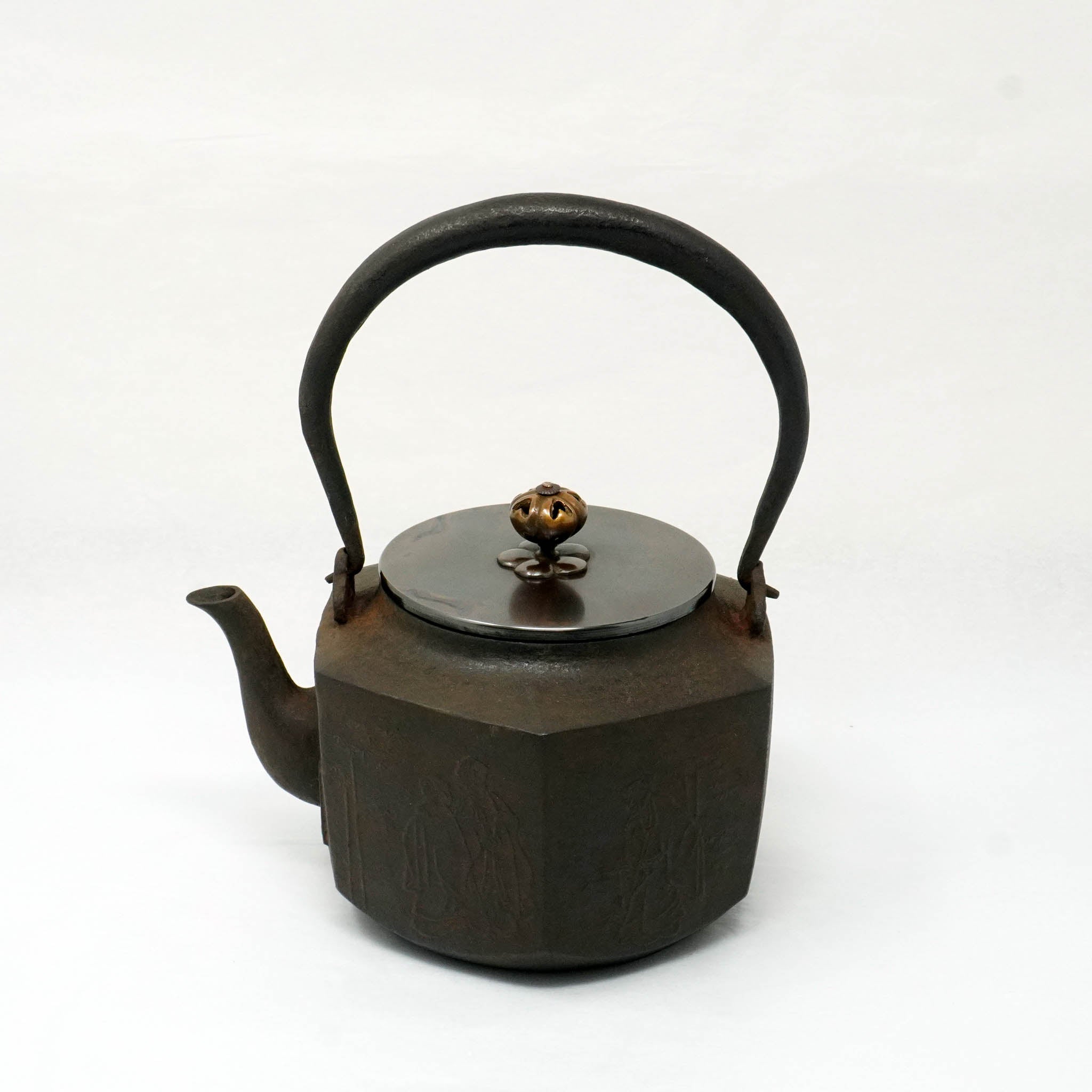 高岡銅器 鉄瓶 | 七賢人文亀甲 | 般若鋳造所