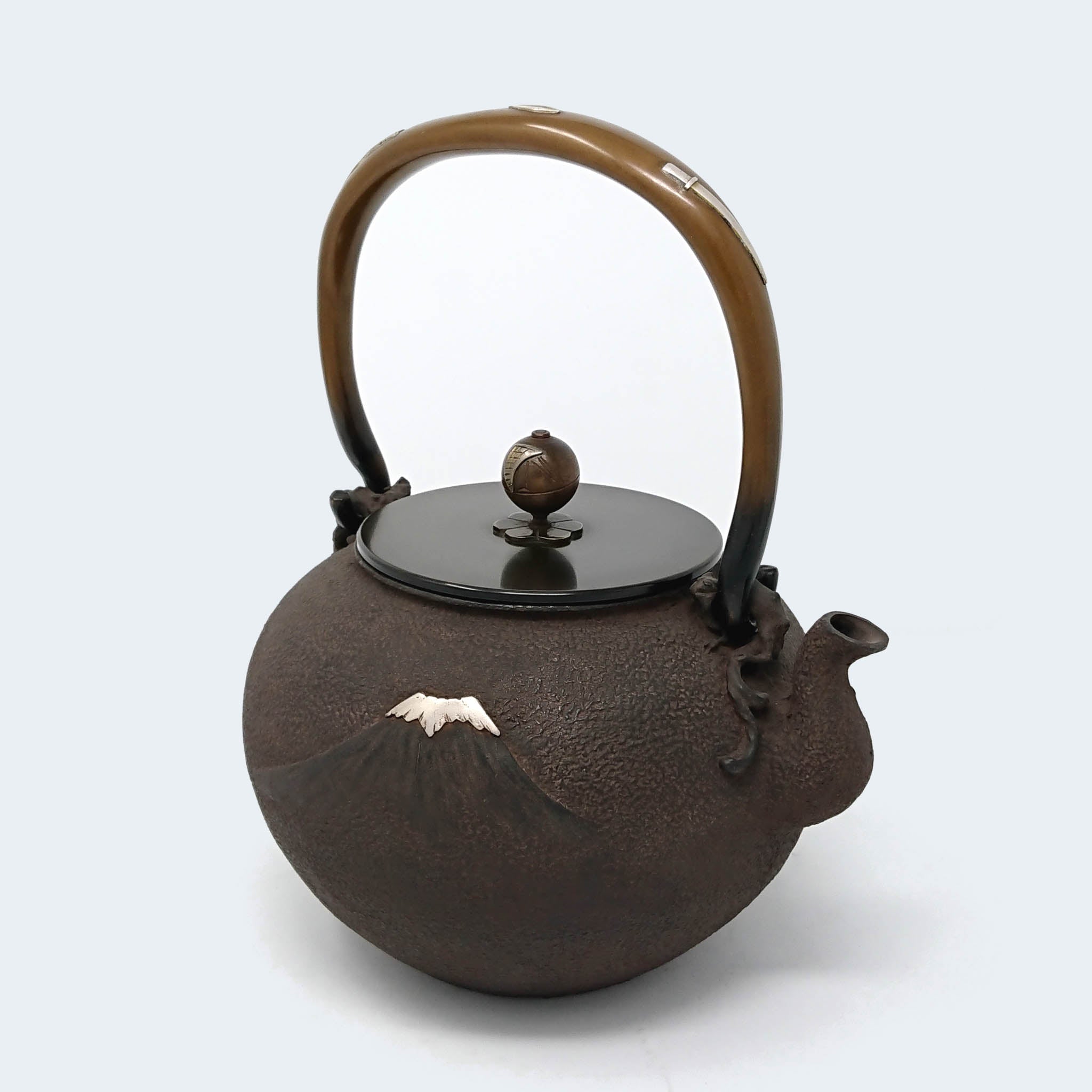 高岡銅器 鉄瓶 | 富士浜松図 | 般若鋳造所