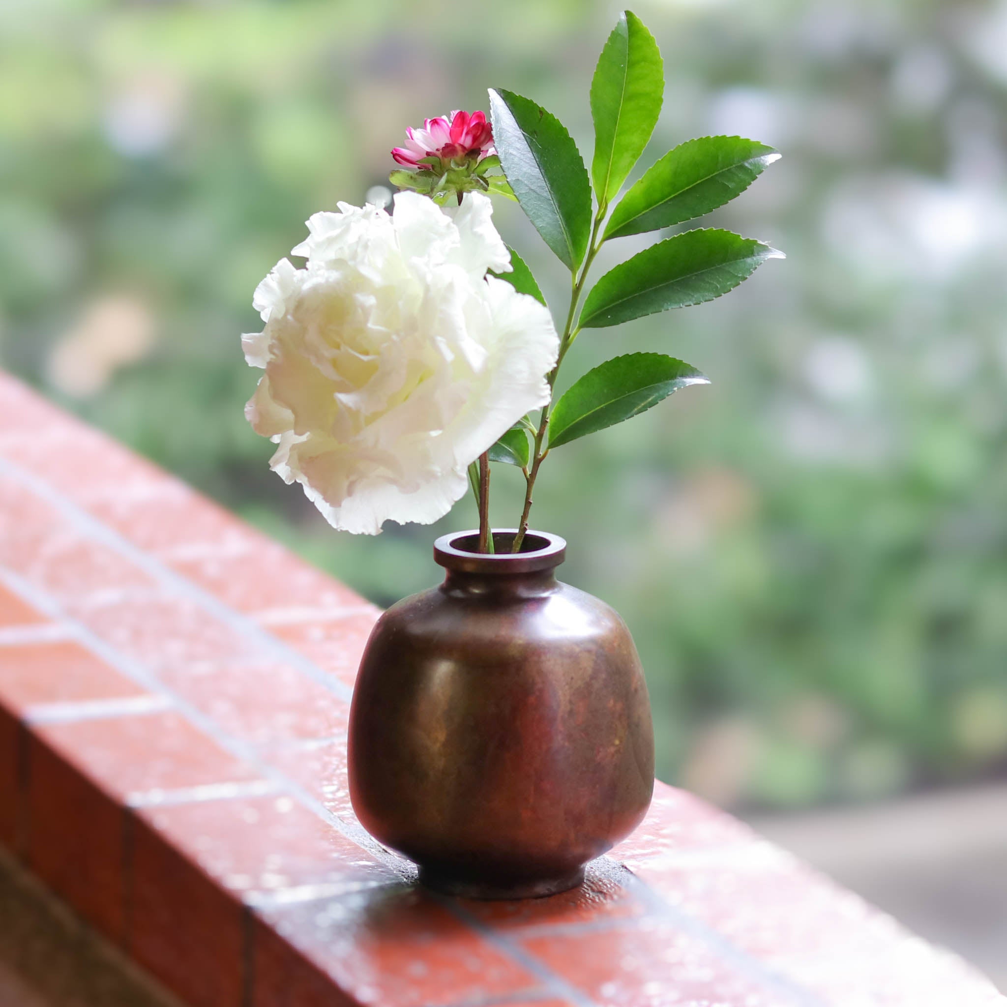 高岡銅器 花器 | 花みつぼ | 斑紋孔雀色 | 松美堂