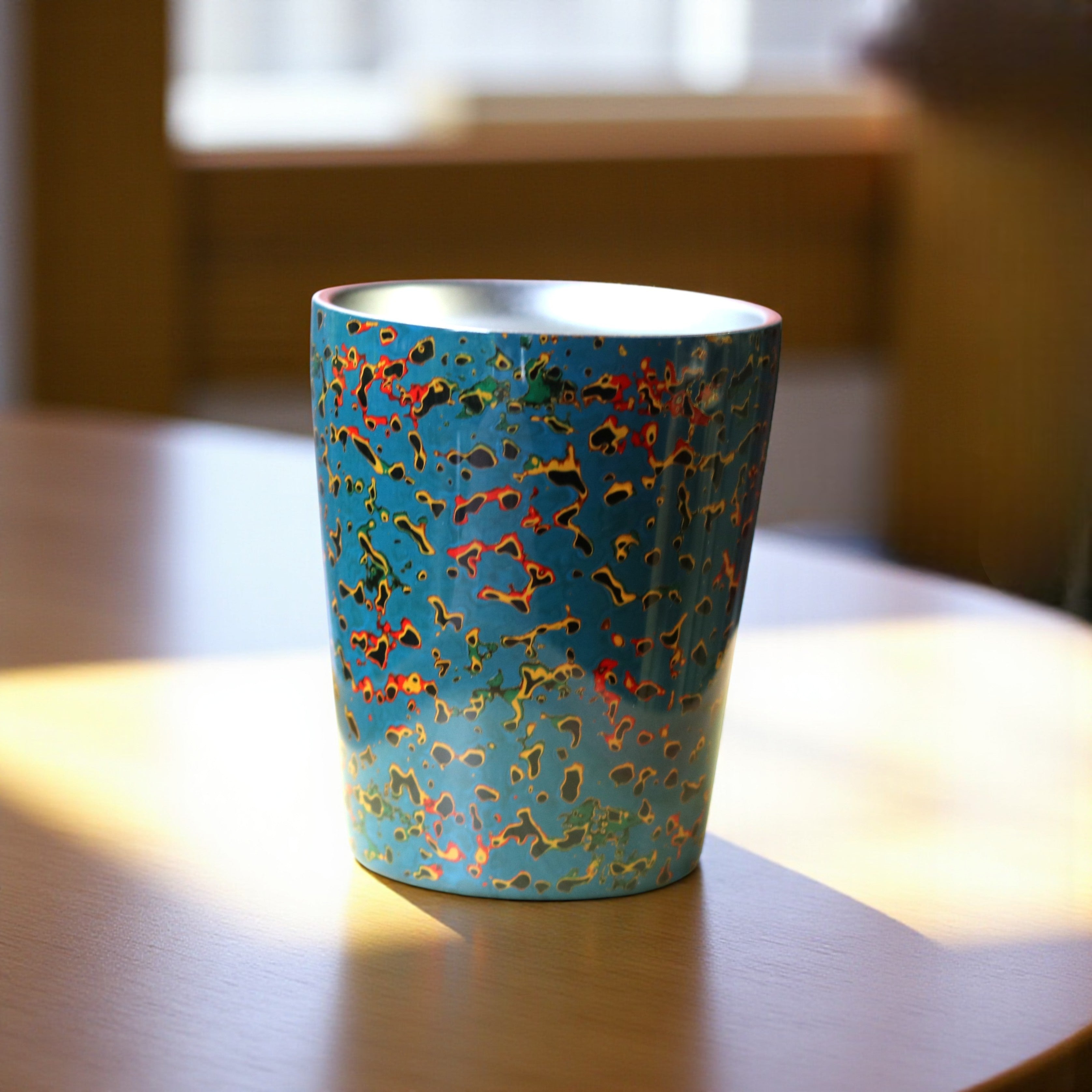 津軽塗 | 二重構造 ステンレスカップ | 唐塗 浅葱 | 小林漆器