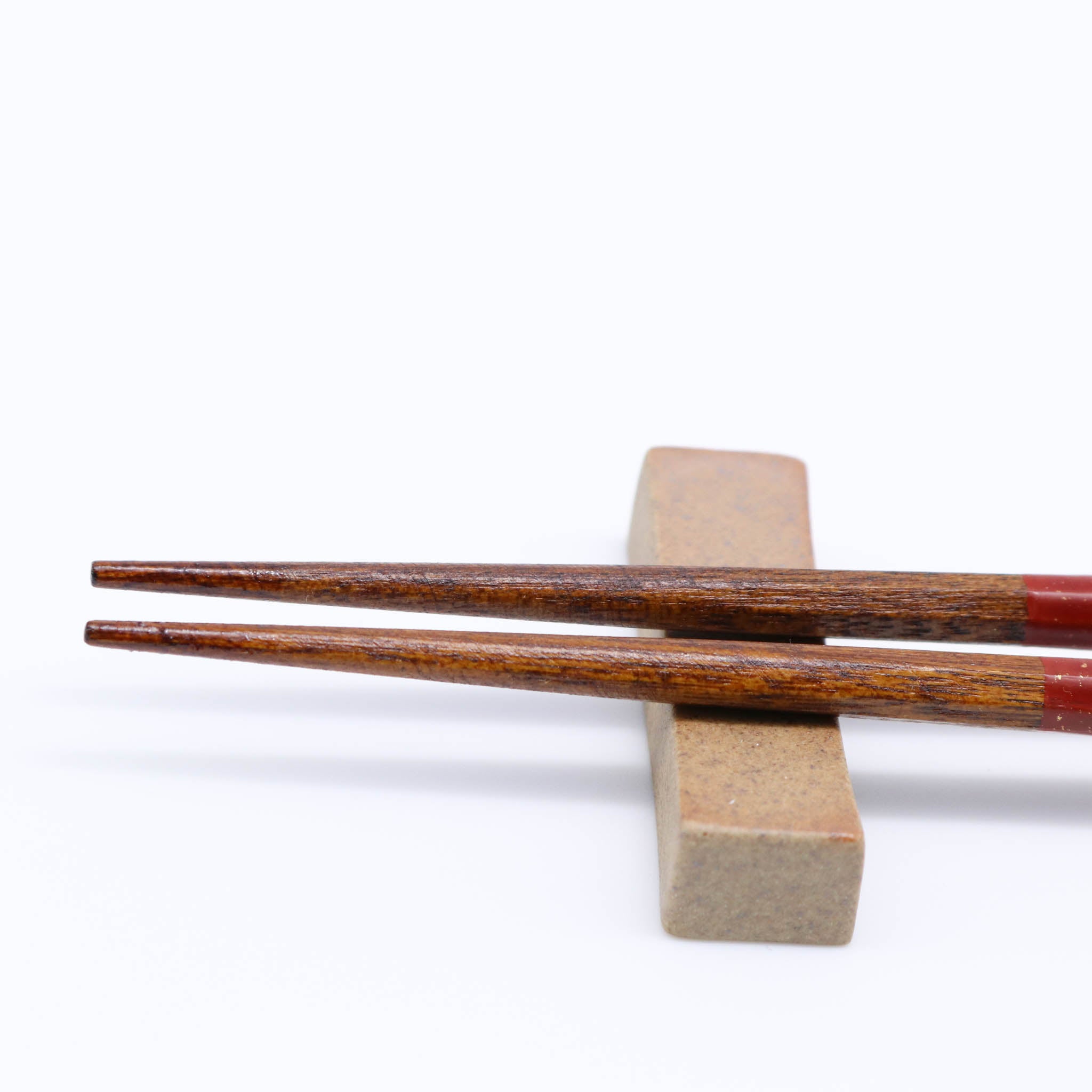 若狭塗 ペア箸 | 八角 桐箱入り 箸置き付 | 金彩 砂岩 | マツ勘