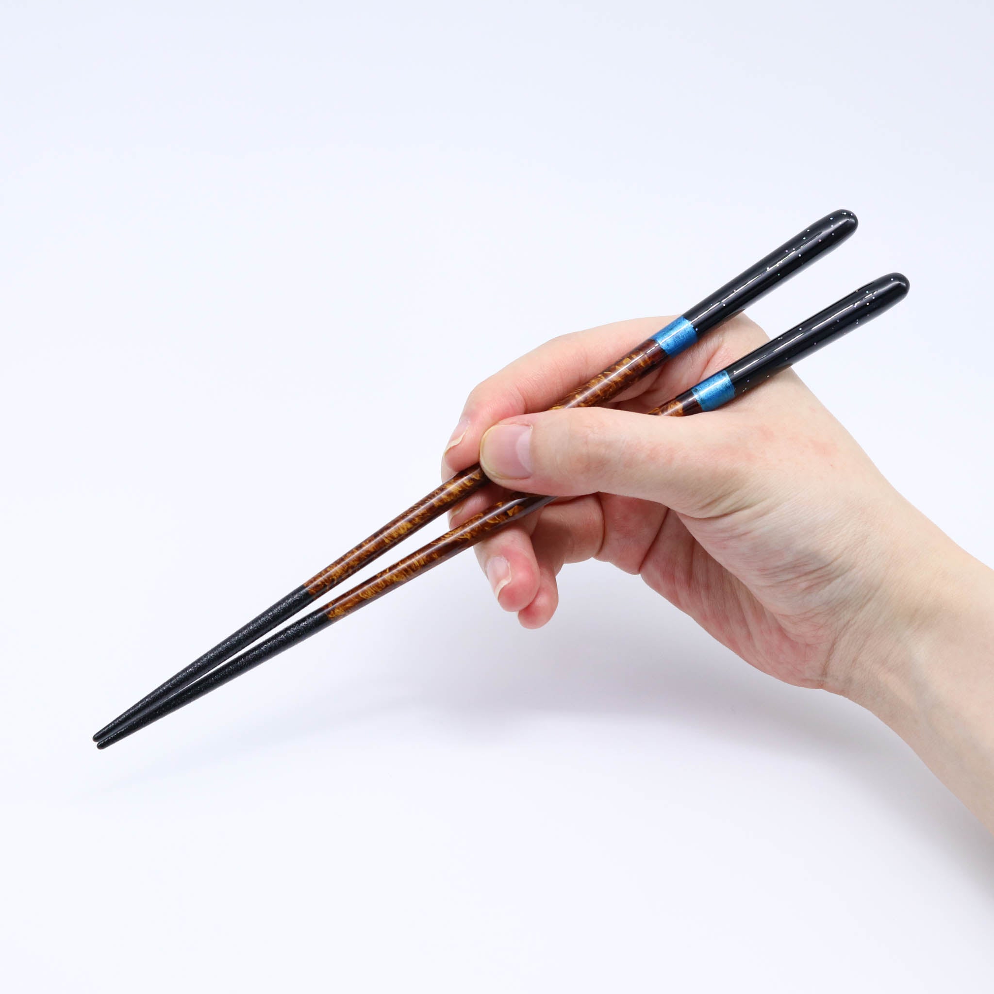 若狭塗 ペア箸 | 夜空 宵・暁  桐箱入り 箸置き付 | 砂岩 | マツ勘