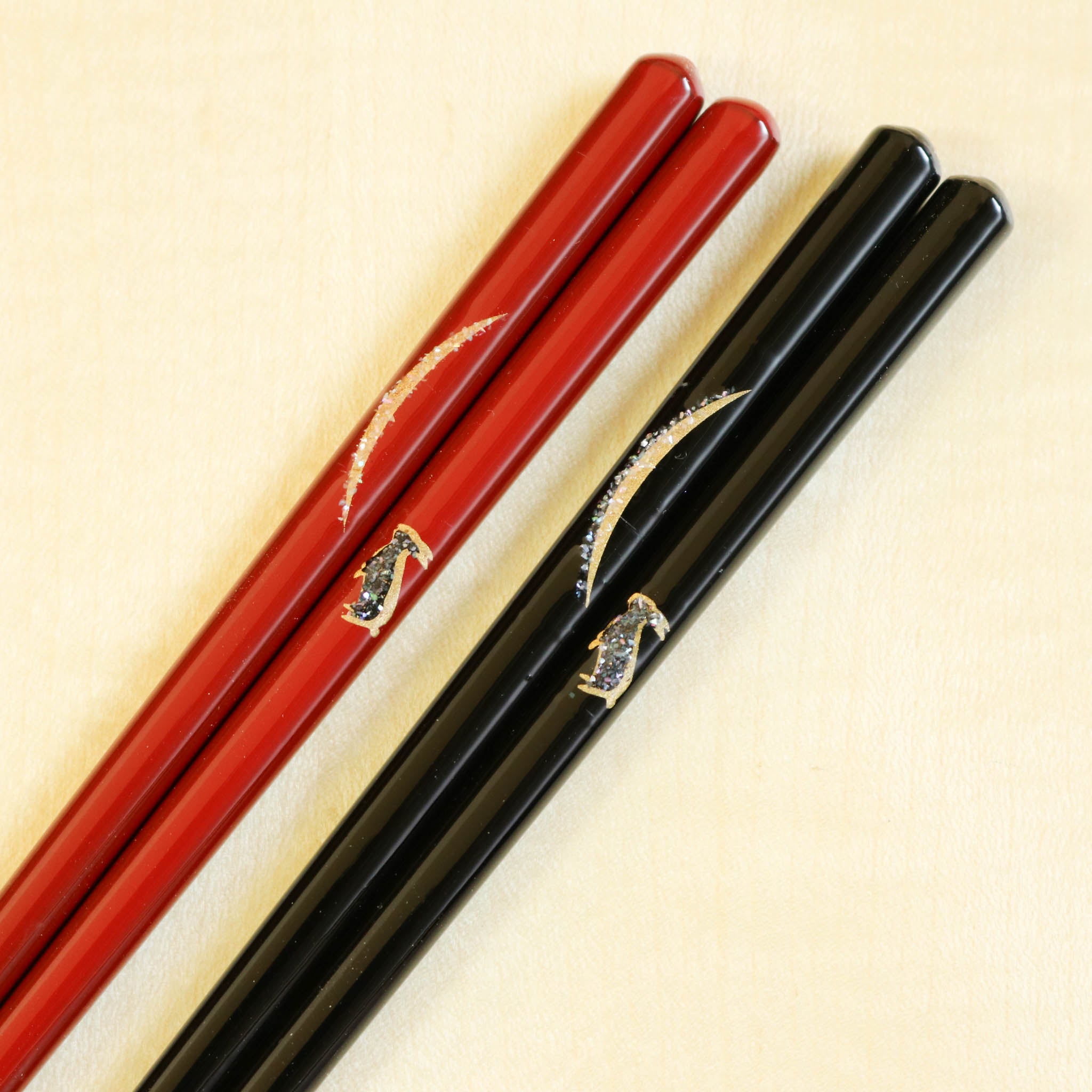 若狭塗 ペア箸 | 月うさぎ 桐箱入り 箸置き付 | 螺鈿 砂岩 | マツ勘