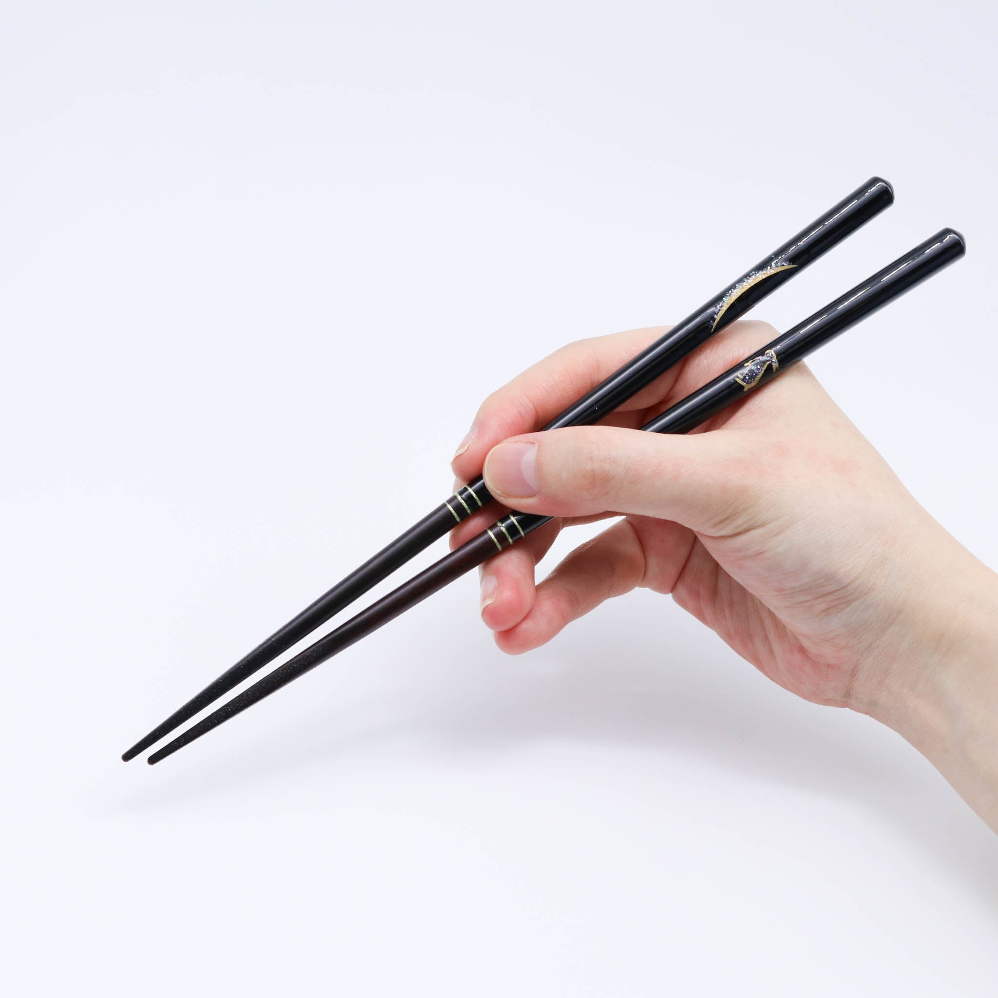 若狭塗 ペア箸 | 月うさぎ 桐箱入り 箸置き付 | 螺鈿 砂岩 | マツ勘