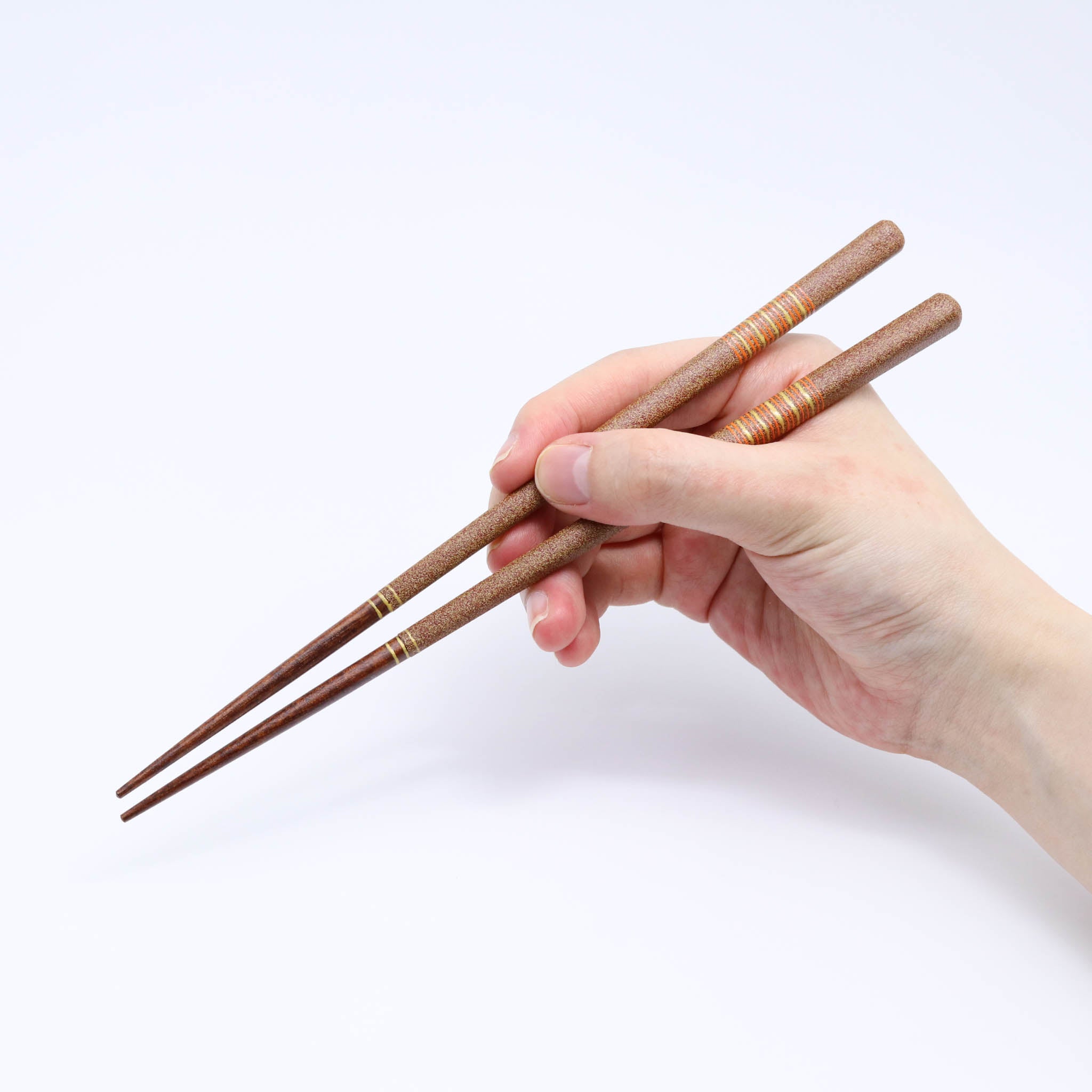 若狭塗 ペア箸 | 市松綴れ  桐箱入り 箸置き付 | 砂岩 | マツ勘