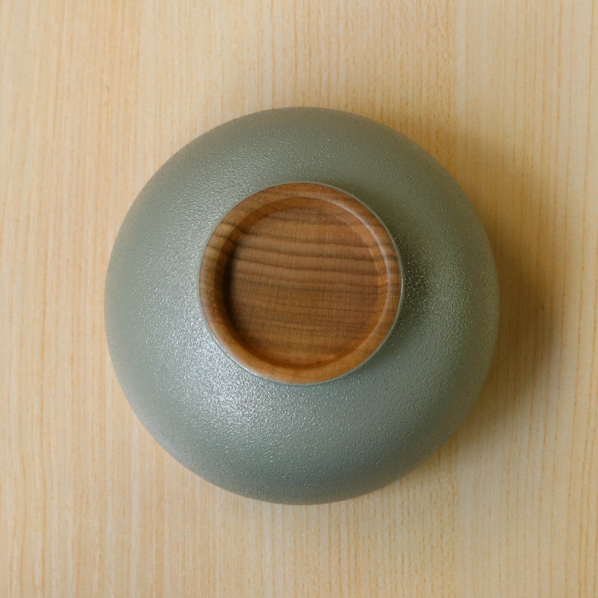 山中漆器 子供用食器 | しらさぎ椀S sibo | 桜 ナチュラル×グリーン | 白鷺木工