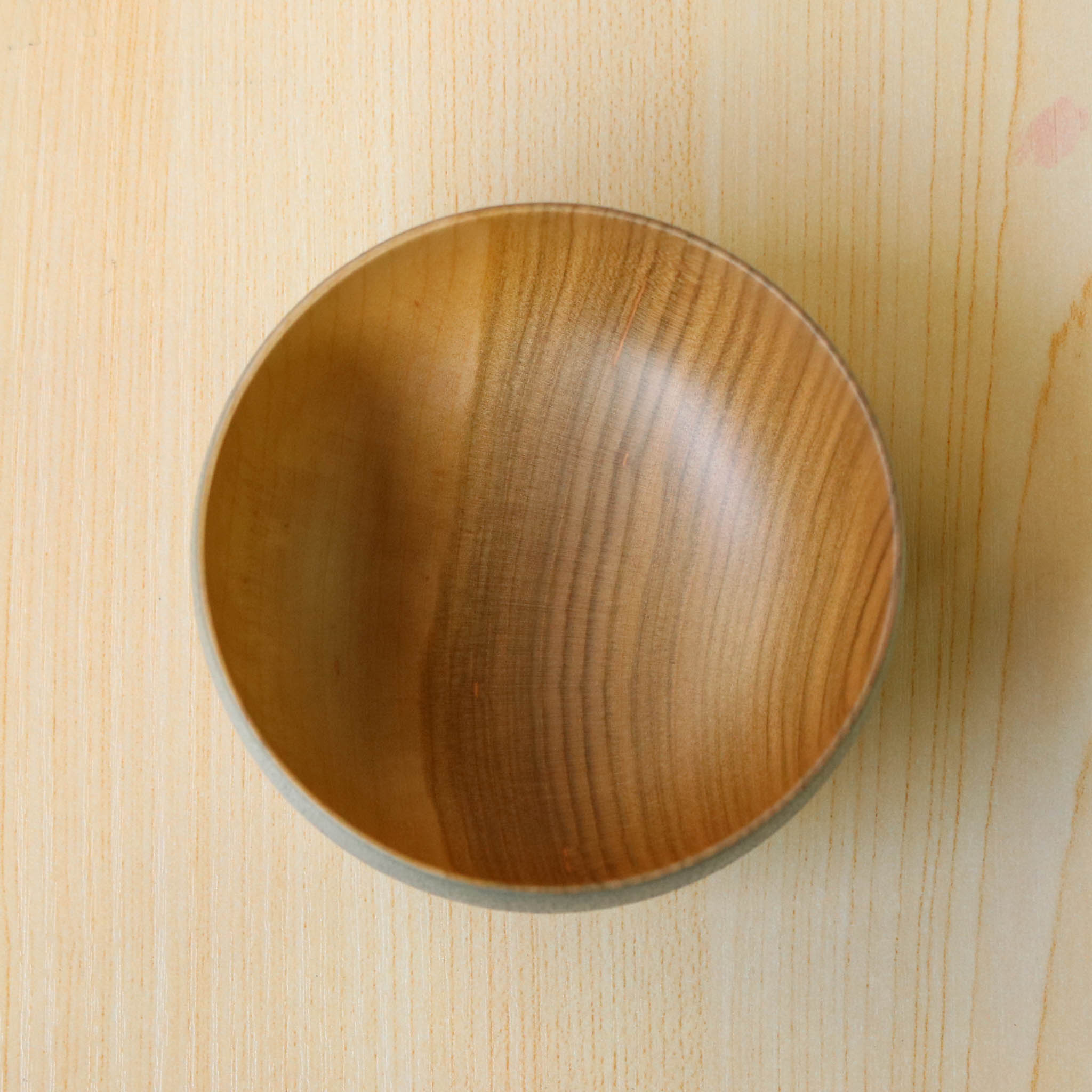 山中漆器 子供用食器 | しらさぎ椀S sibo | 桜 ナチュラル×グリーン | 白鷺木工