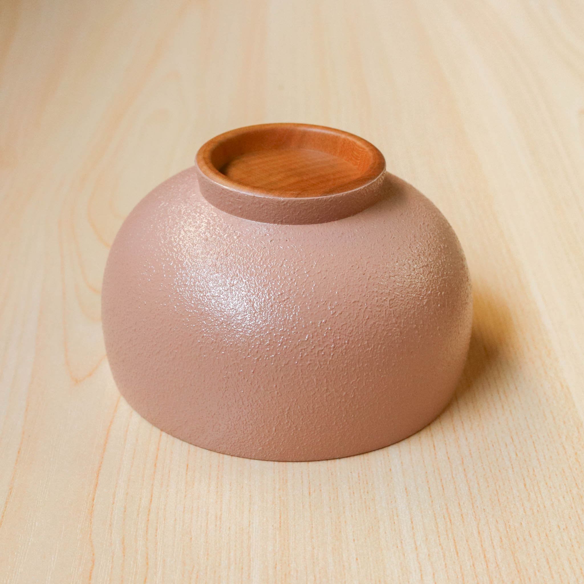 山中漆器 子供用食器 | しらさぎ椀S sibo | 桜 ナチュラル×ピンク | 白鷺木工